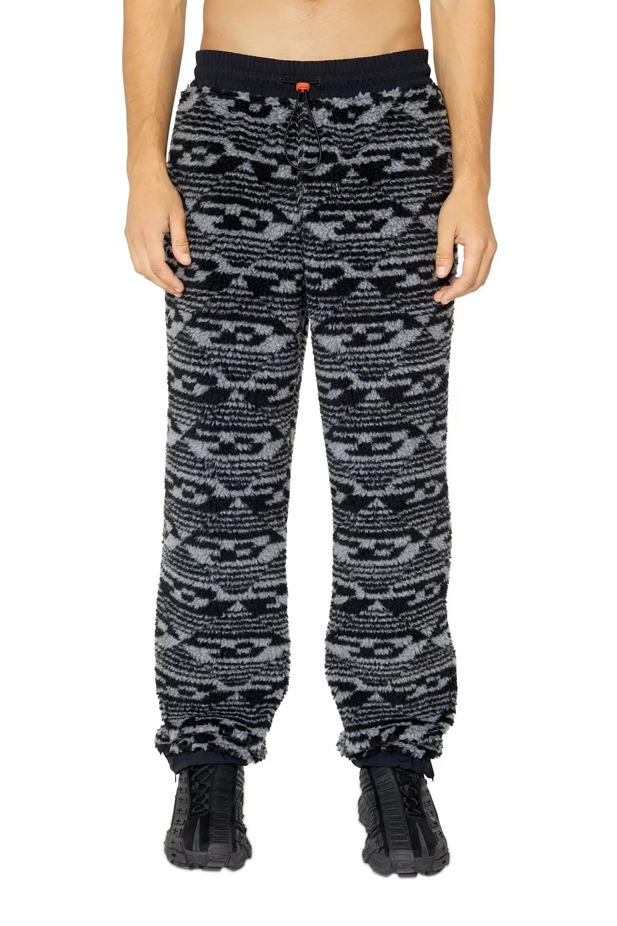 Black Monogram teddy sweatpants