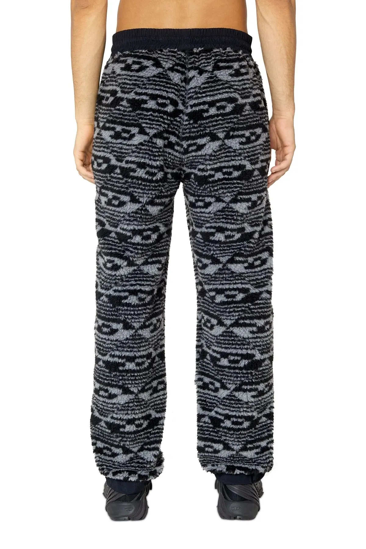 Black Monogram teddy sweatpants