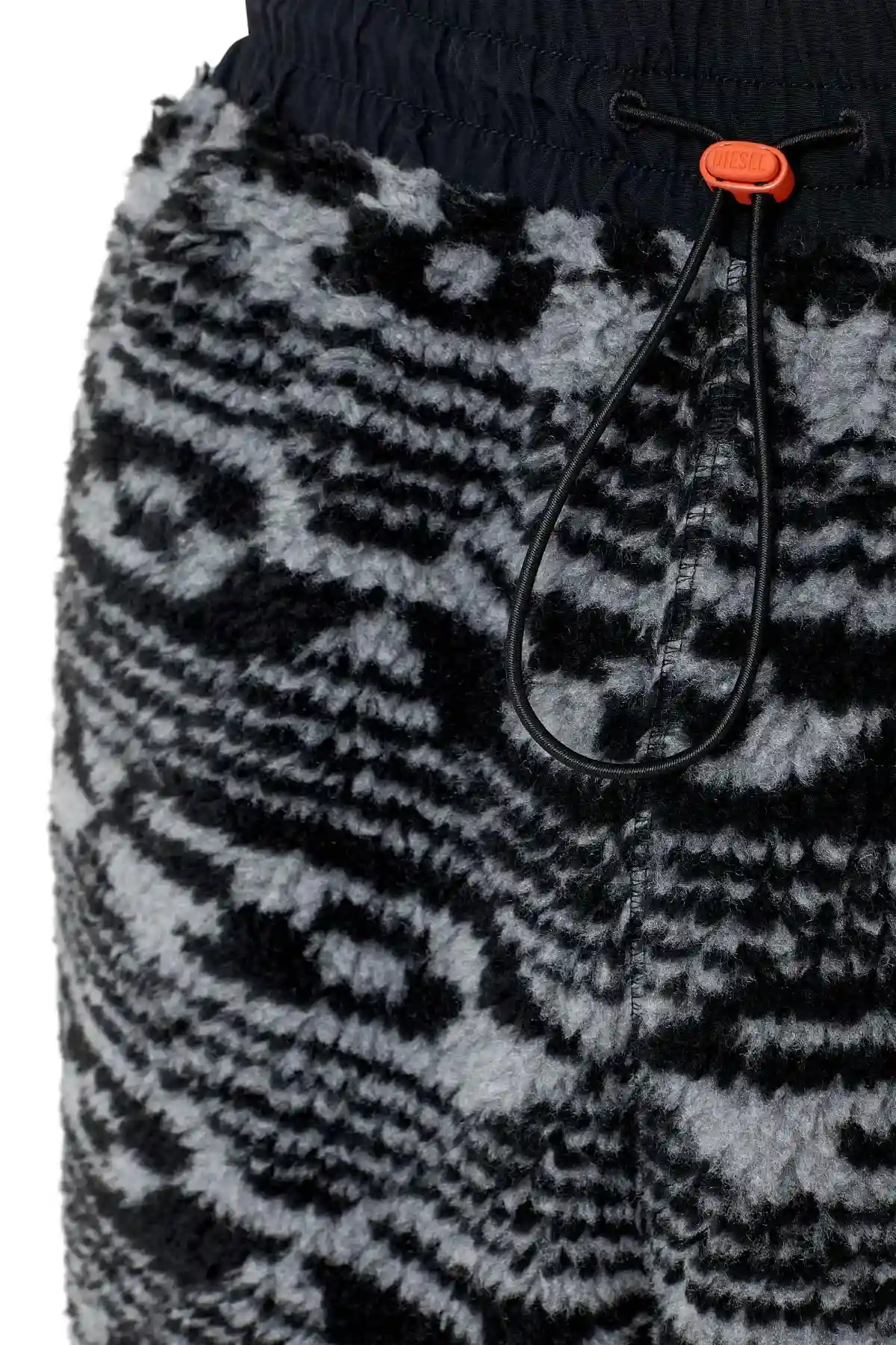 Black Monogram teddy sweatpants