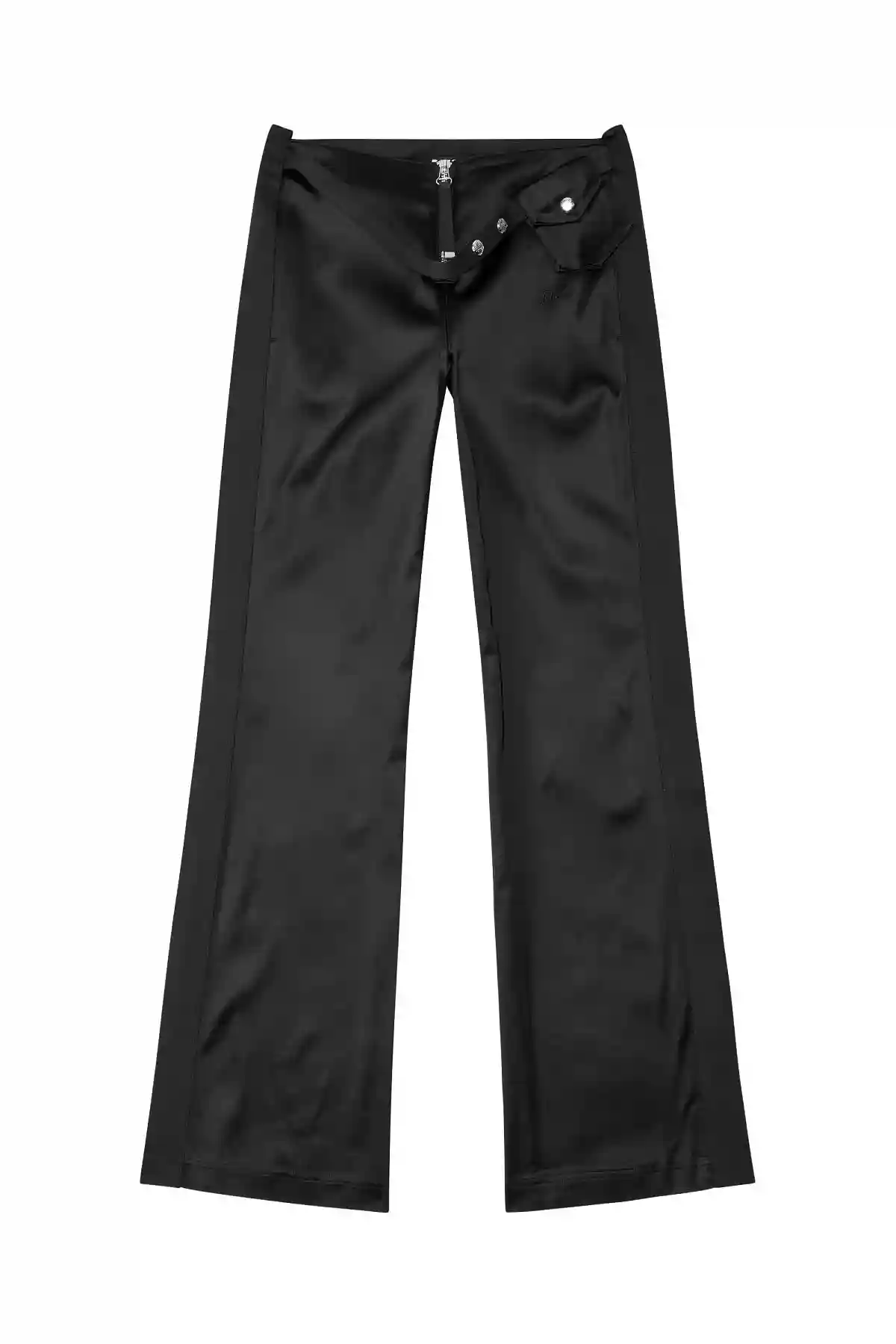 Black Pants in stretch satin