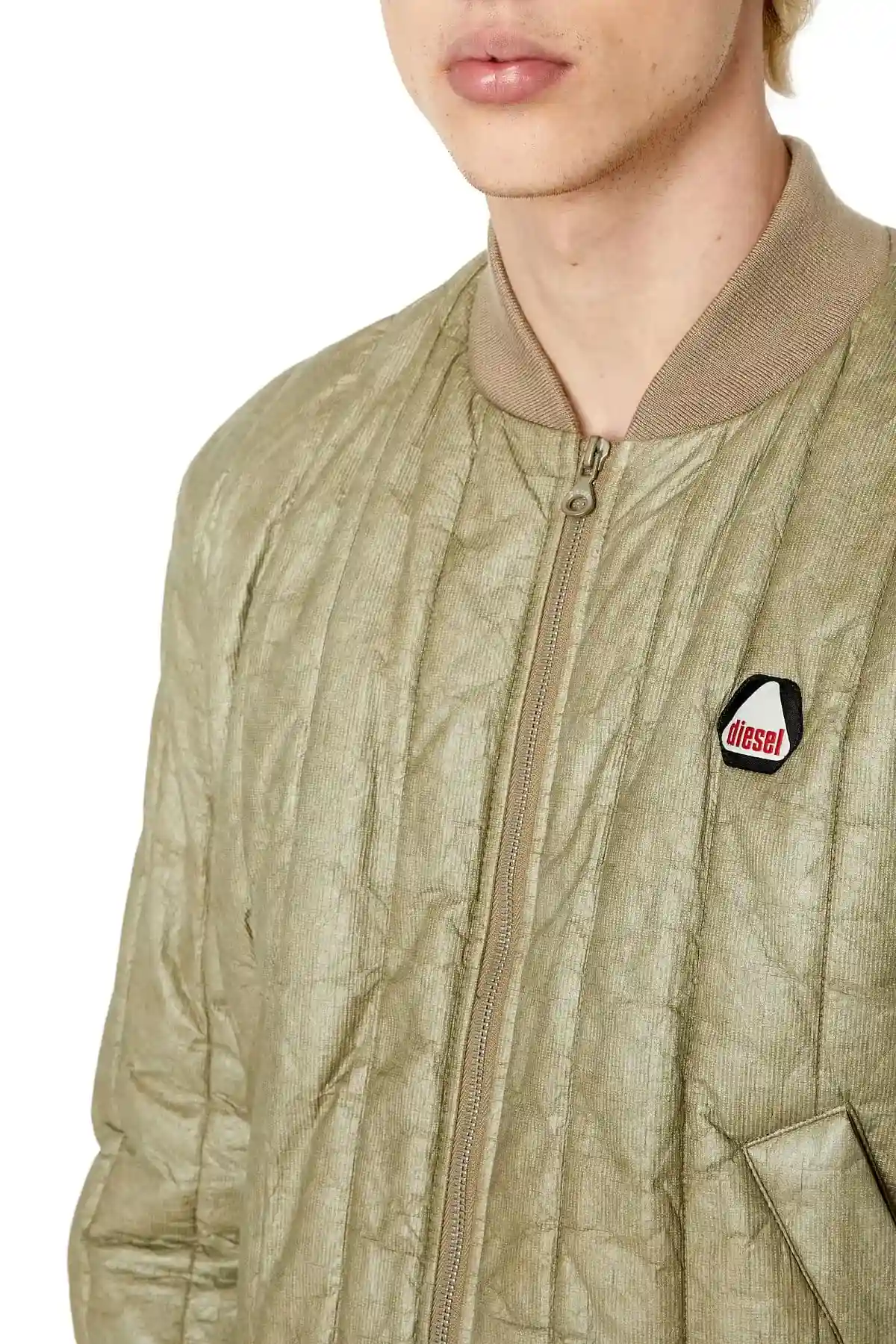 Green Bomber jacket with back print