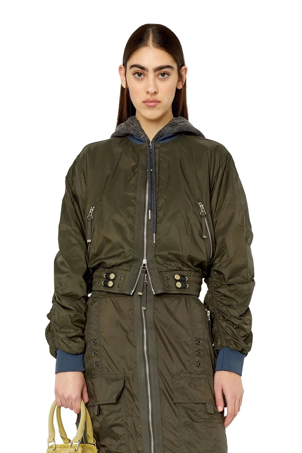 Black Bomber jacket in light nylon