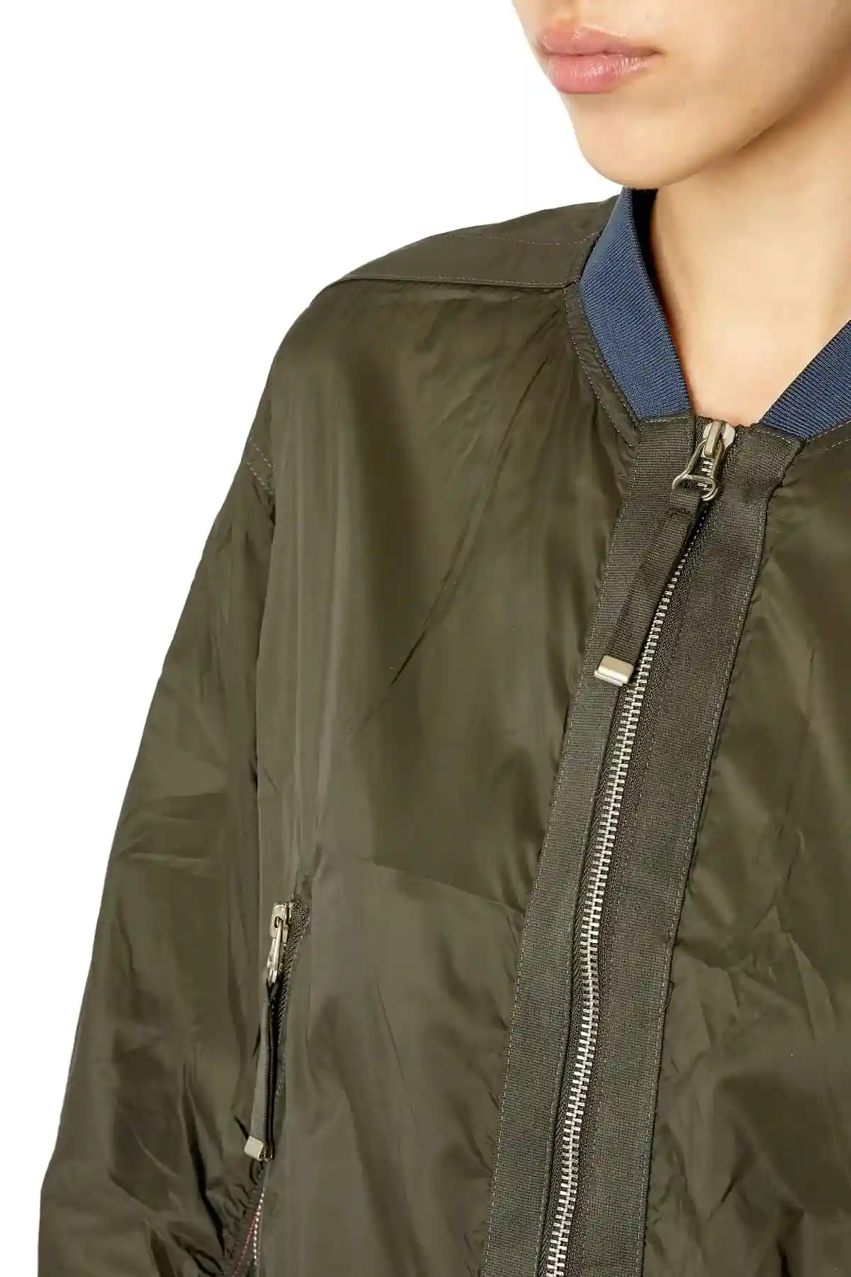 Black Bomber jacket in light nylon