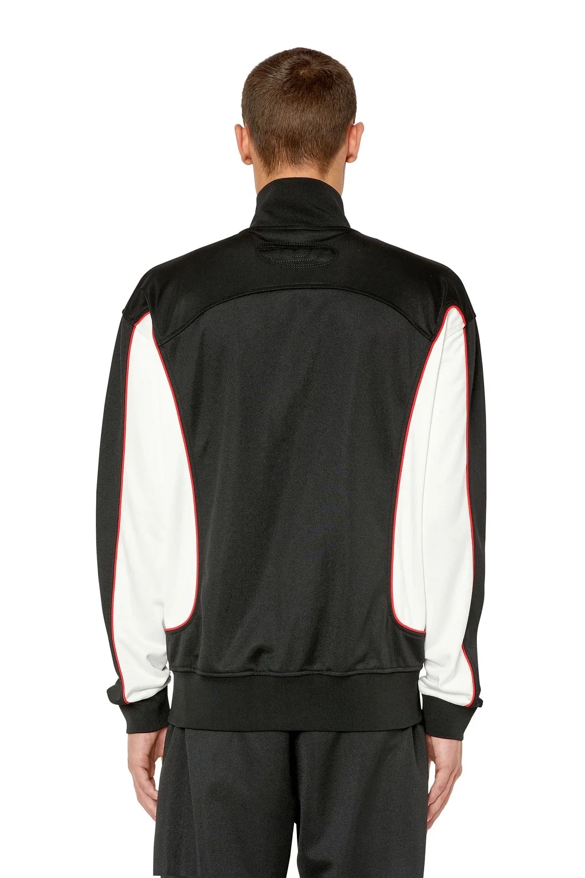 White and Black Track jacket with colour-block sides