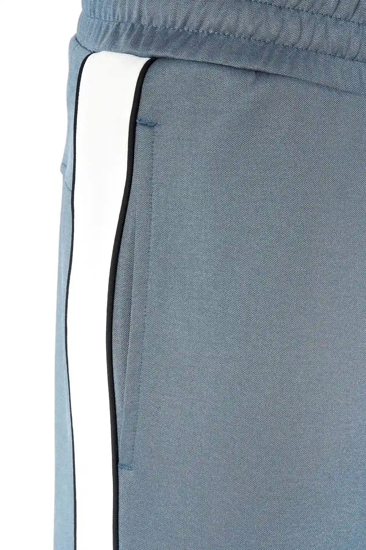 Blue Track pants with colour-block sides