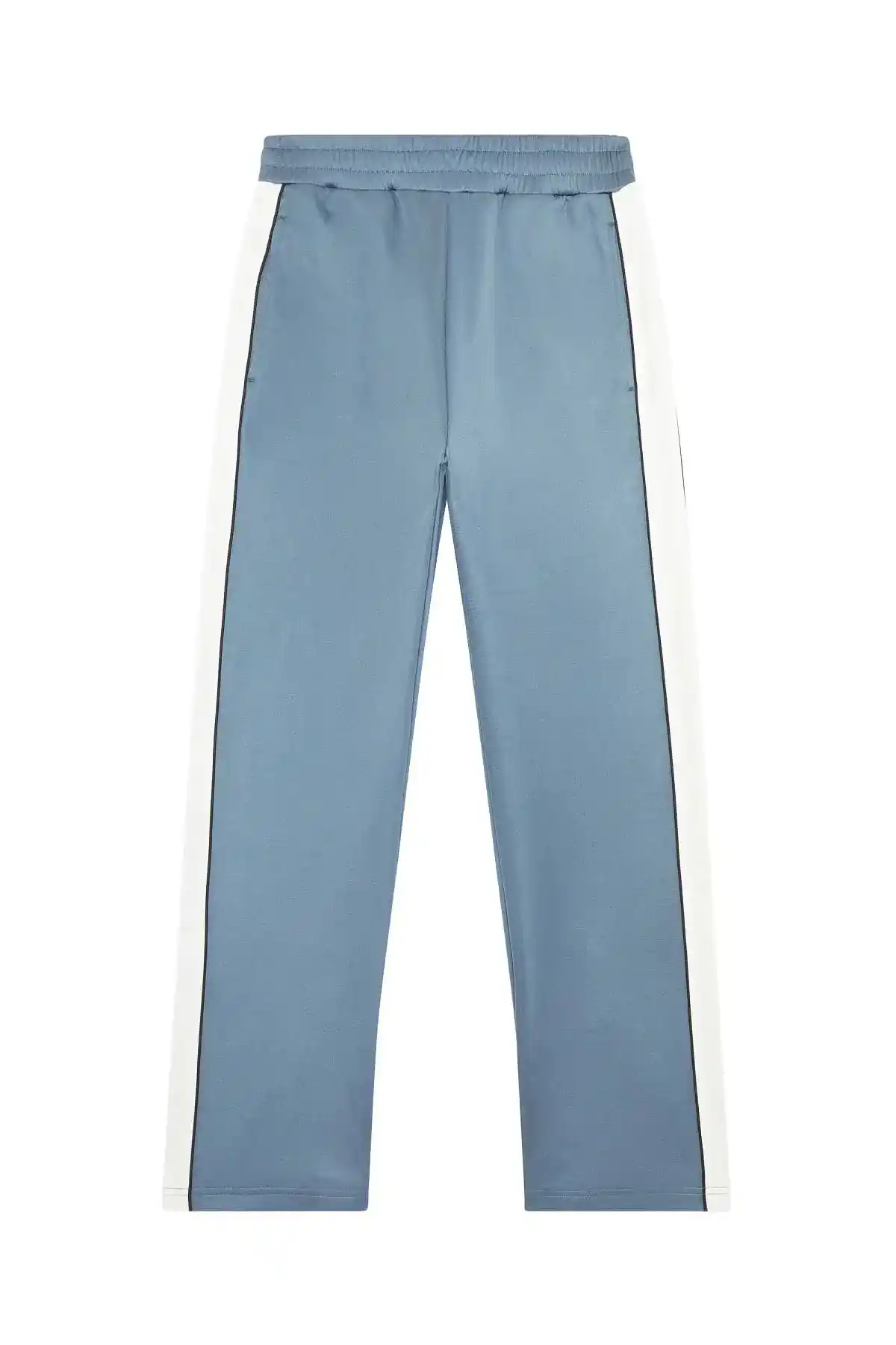 Blue Track pants with colour-block sides