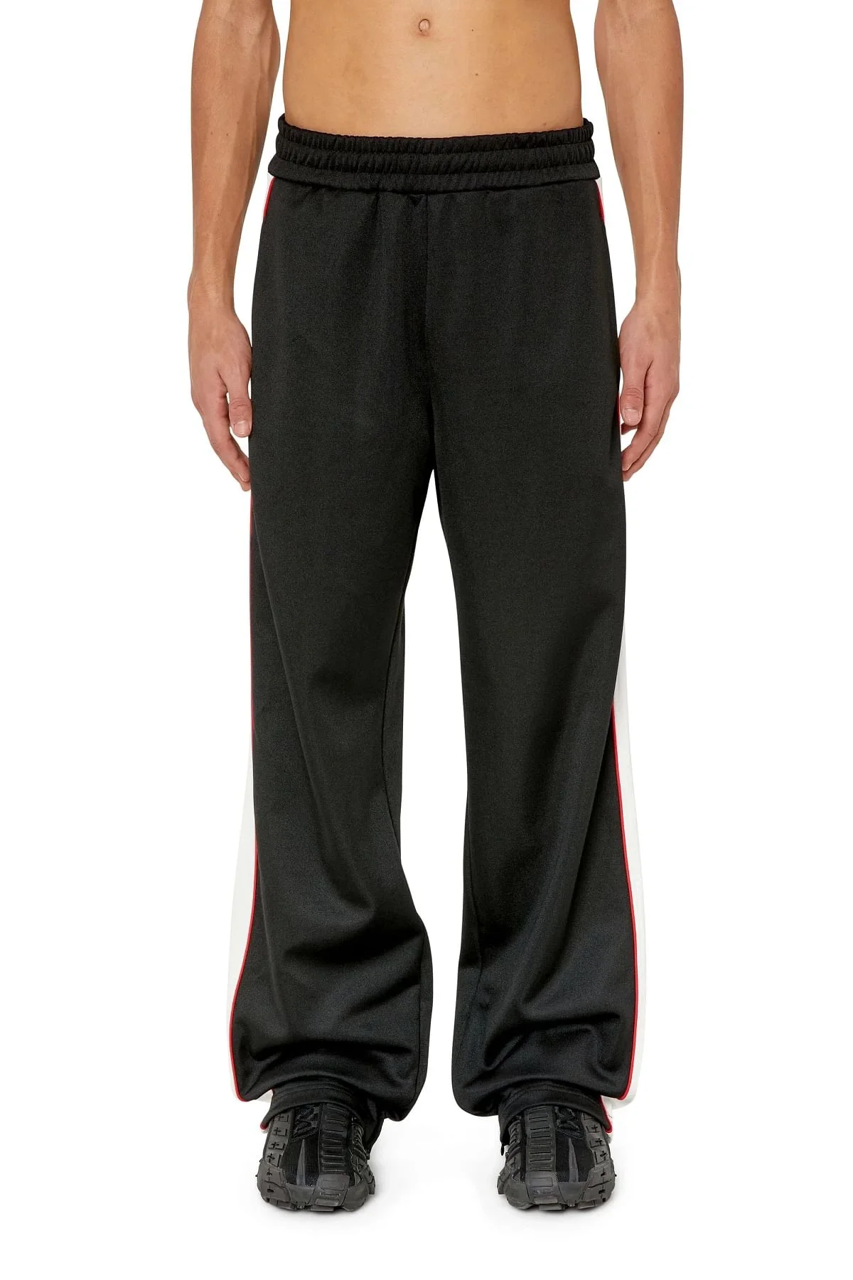 Black Track pants with colour-block sides