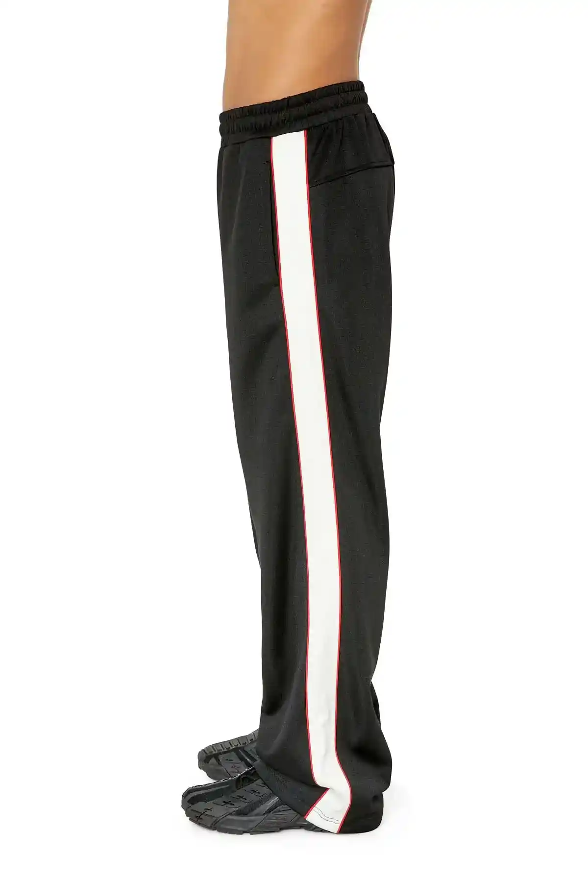 Black Track pants with colour-block sides
