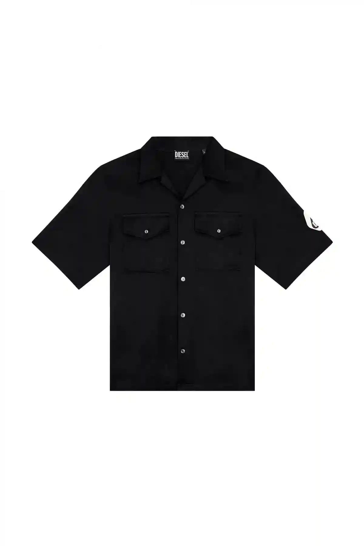 Black Bowling shirt with utility logo