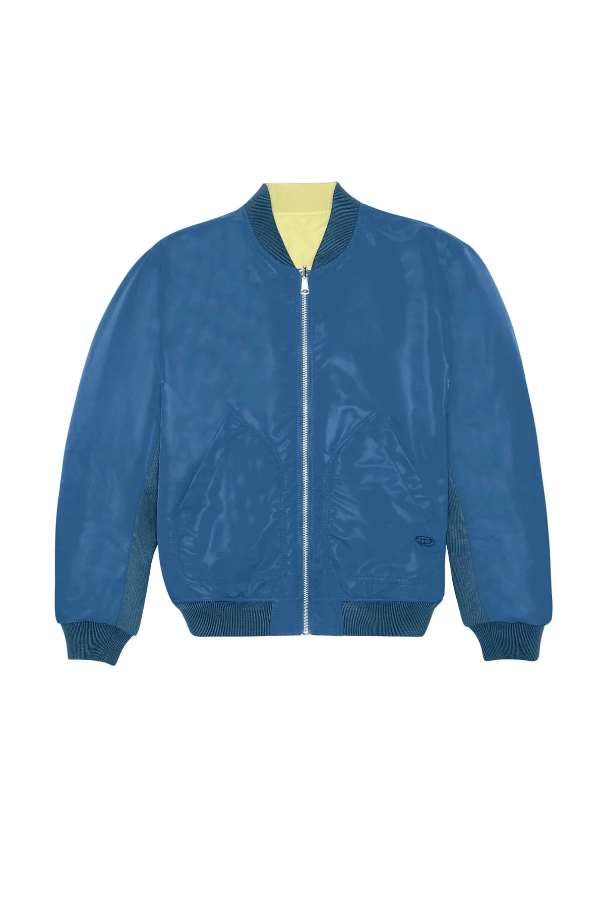 Blue Reversible bomber in padded nylon