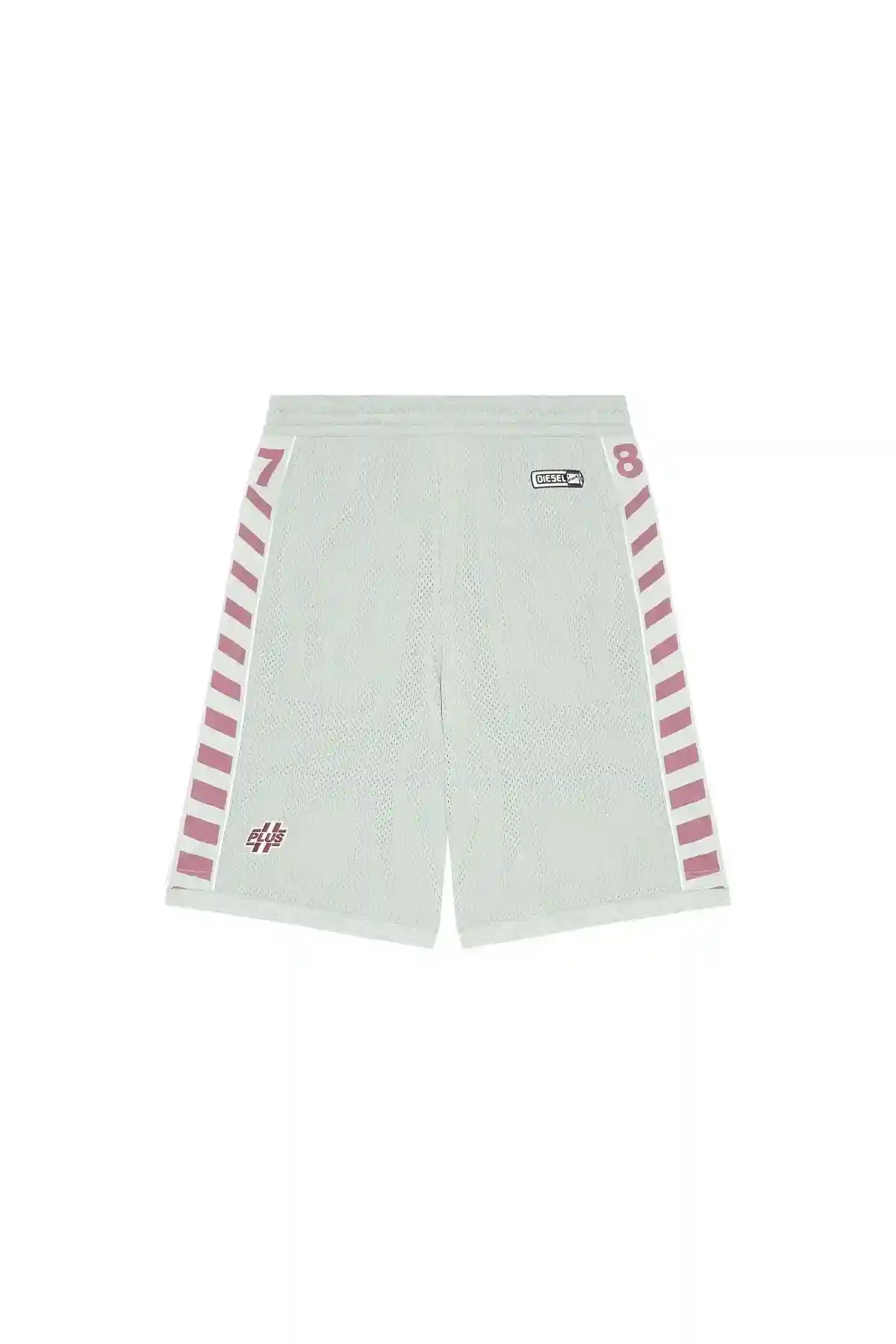 Grey Mesh shorts with jersey bands