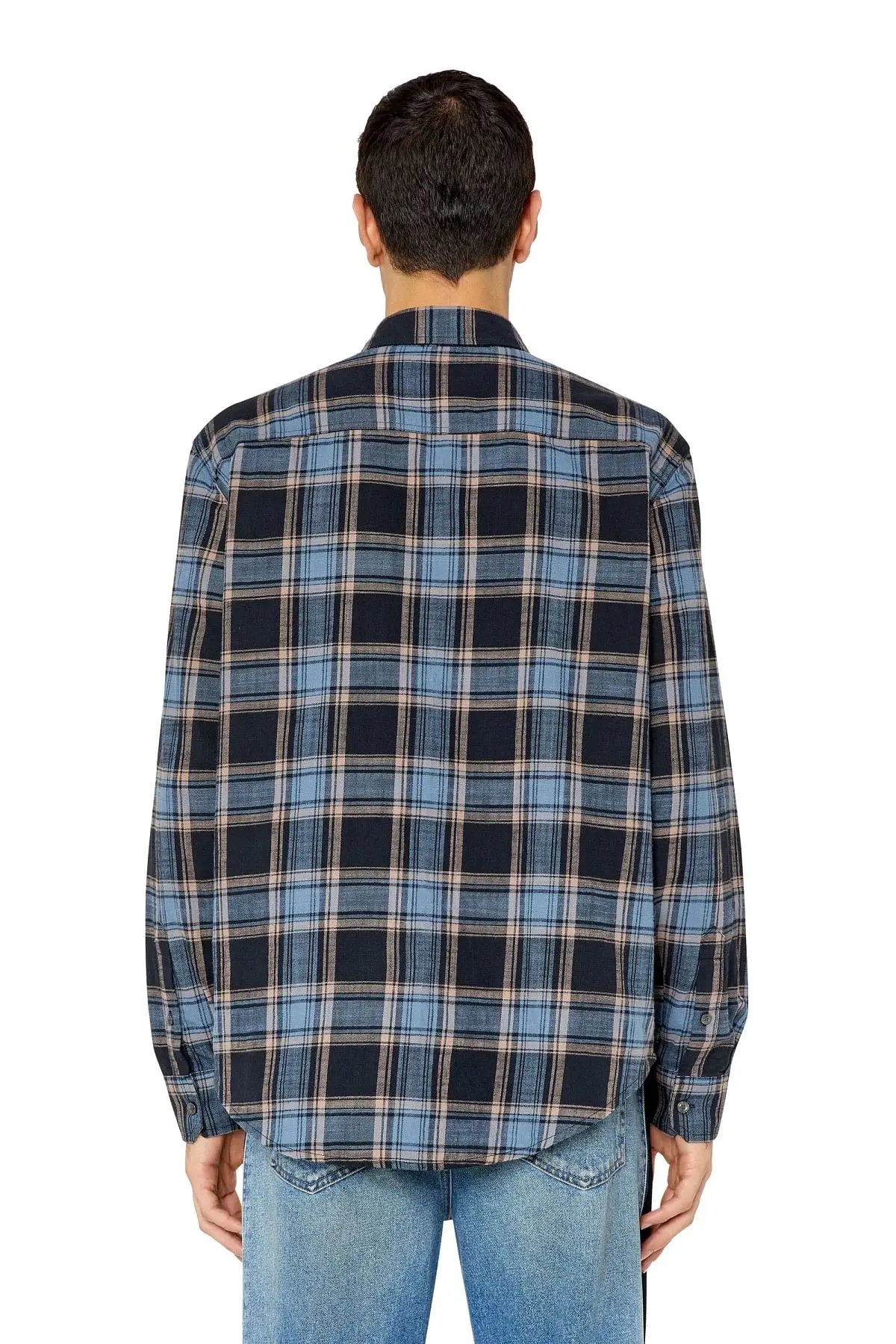 Blue and Black Check flannel shirt