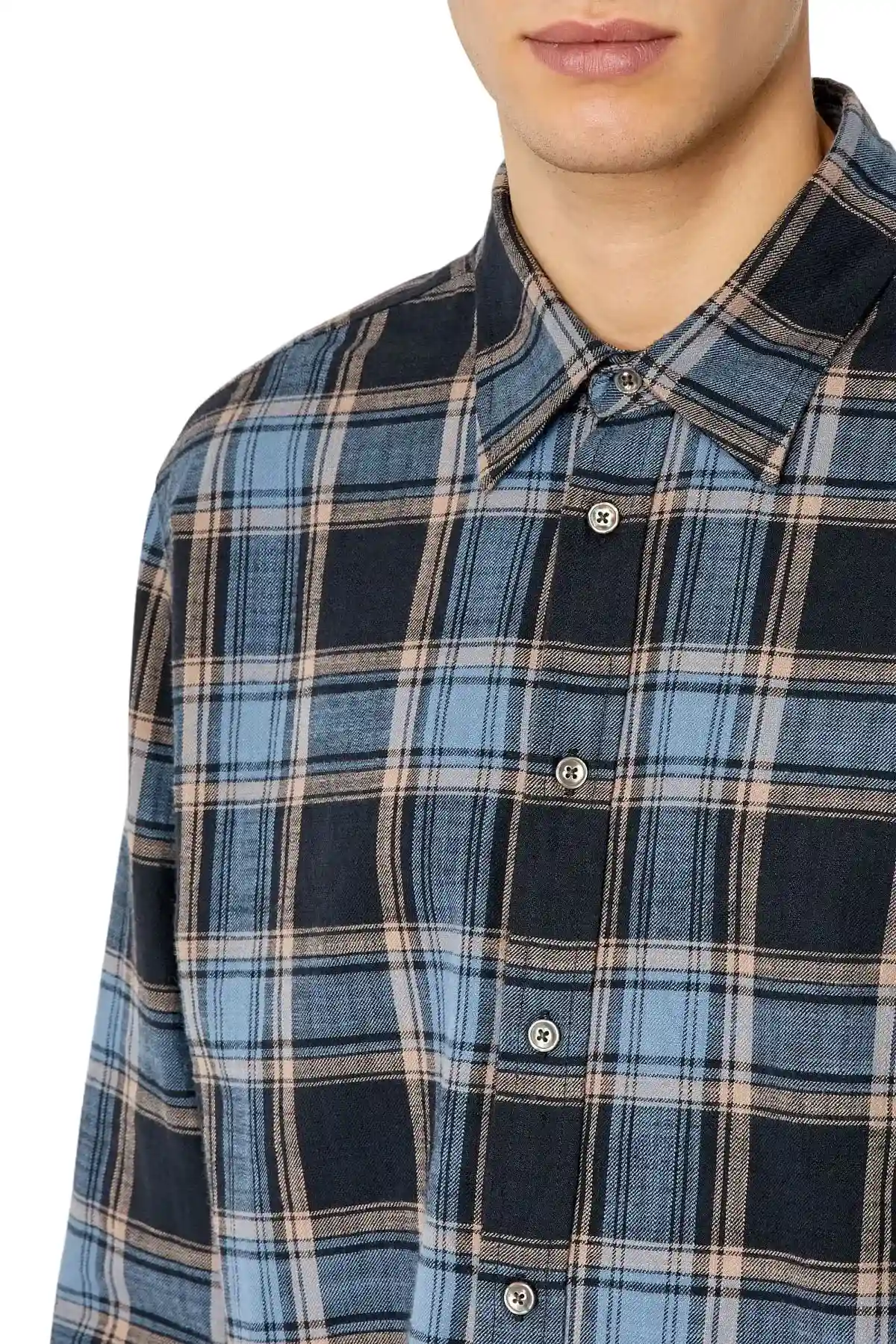 Blue and Black Check flannel shirt