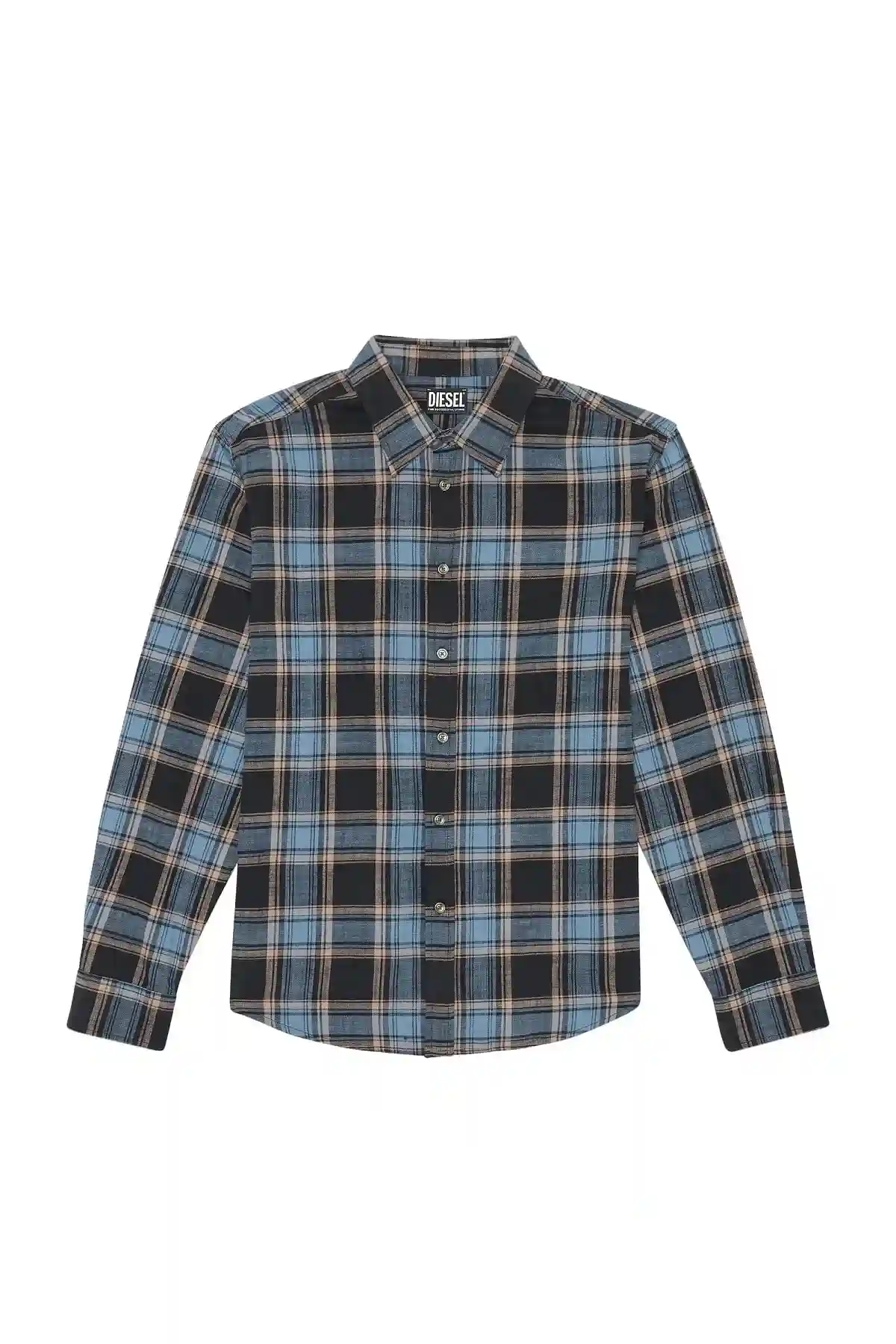 Blue and Black Check flannel shirt