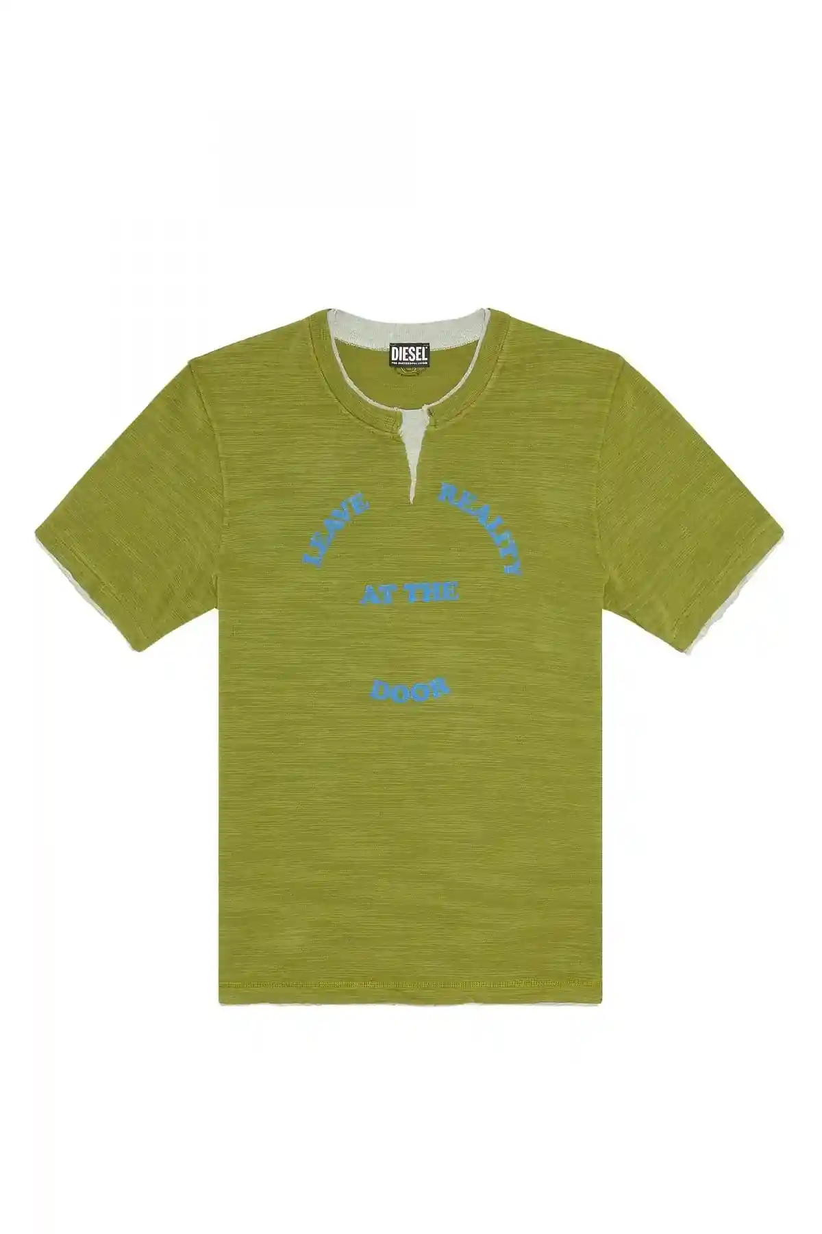 Green T-shirt with layered effect