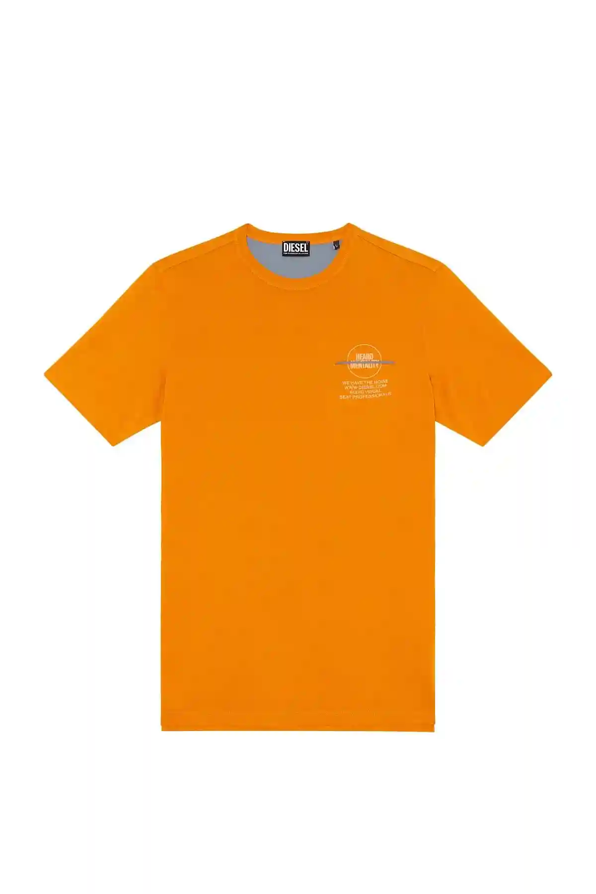 Orange Logo-print T-shirt with contrast detail