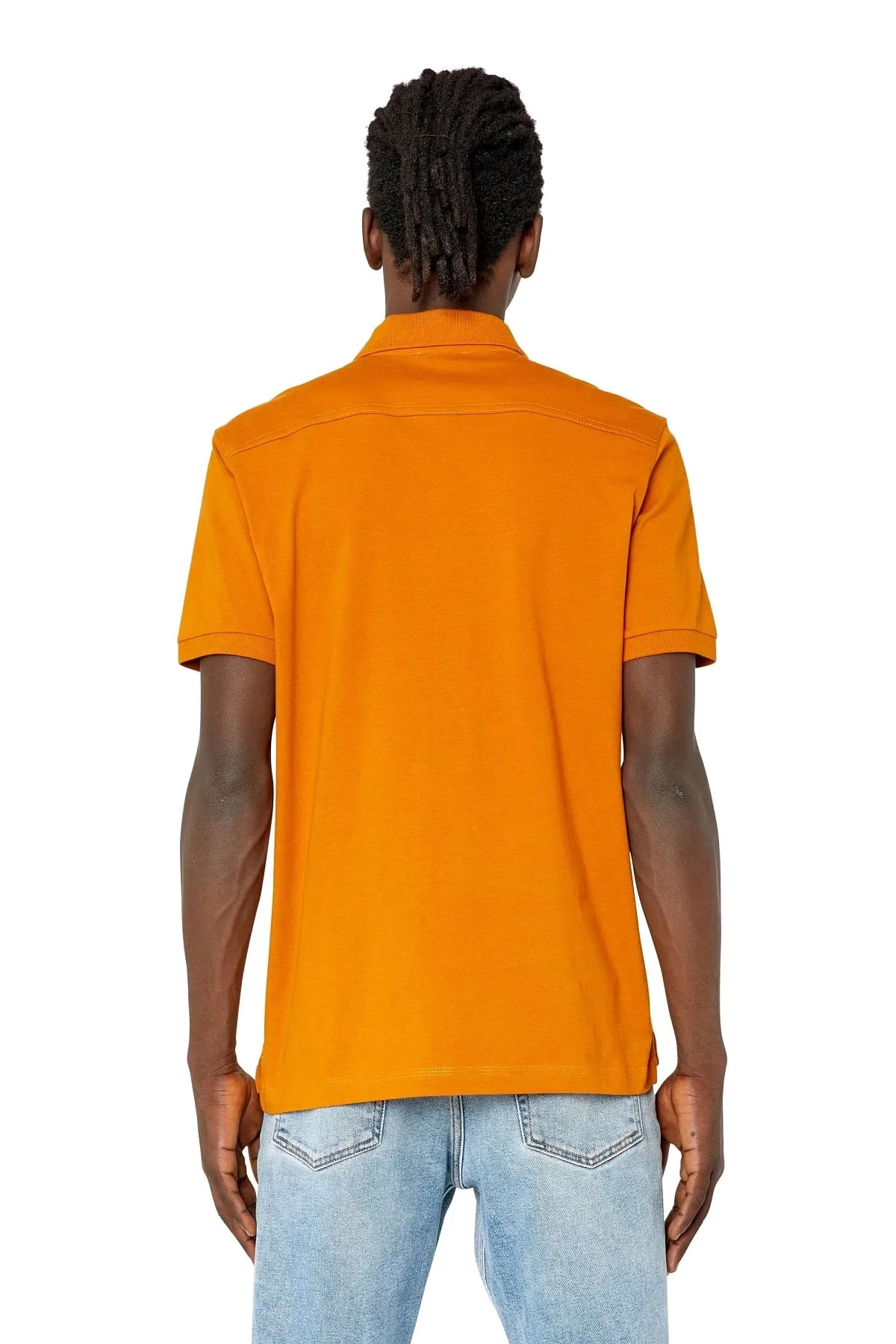 Orange Polo shirt with contrast detail