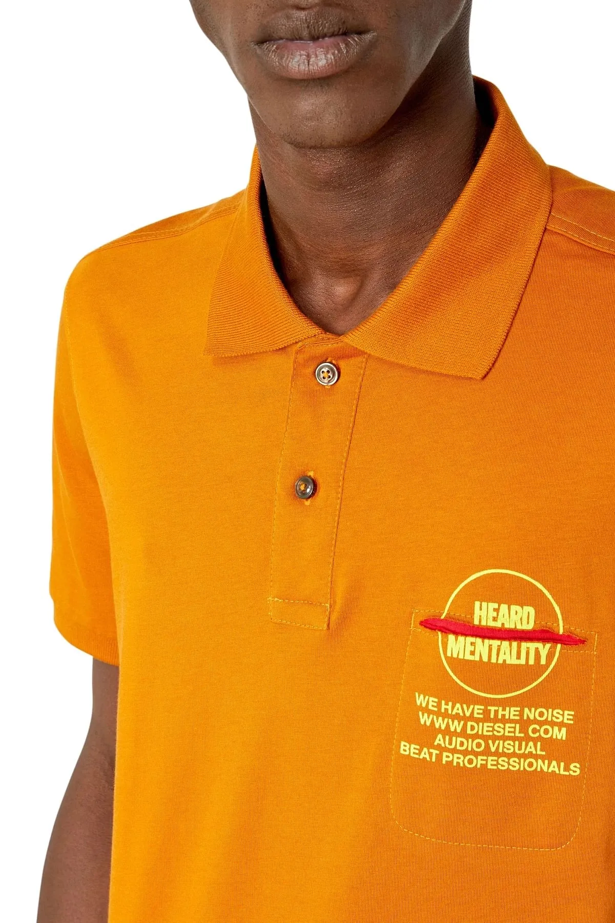Orange Polo shirt with contrast detail