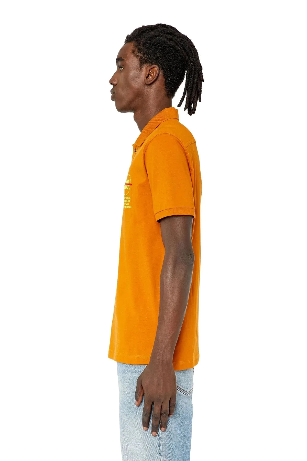 Orange Polo shirt with contrast detail