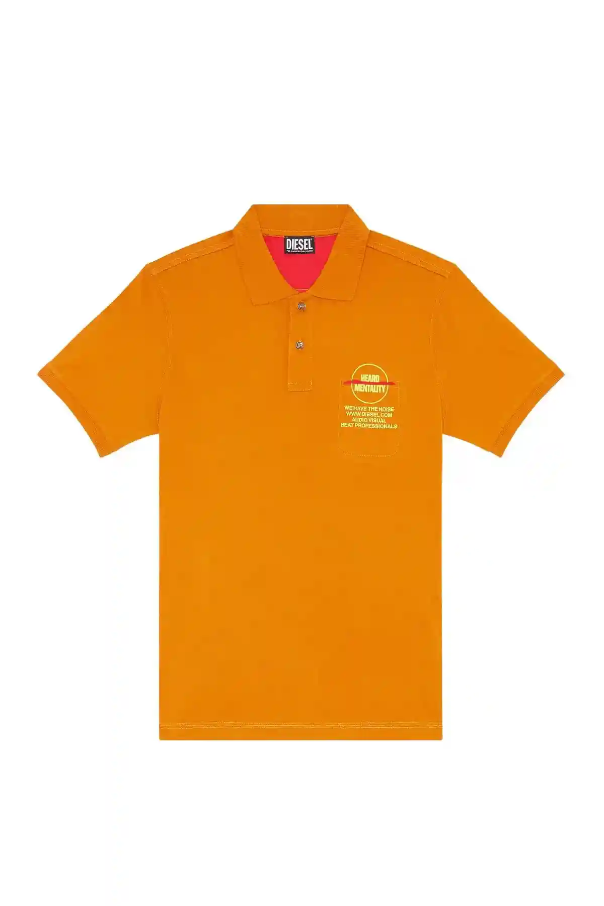 Orange Polo shirt with contrast detail