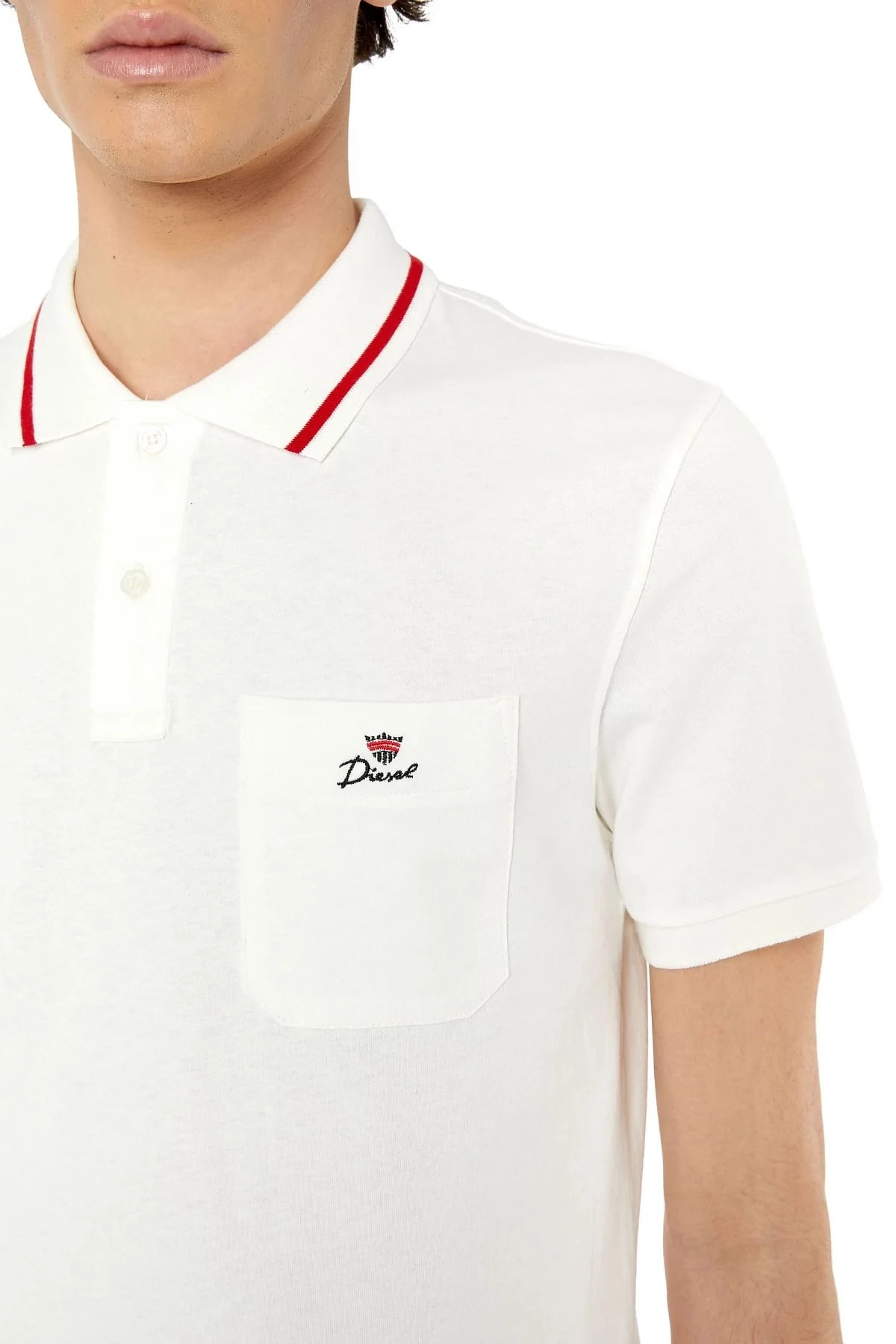 White Polo shirt with crown emblem