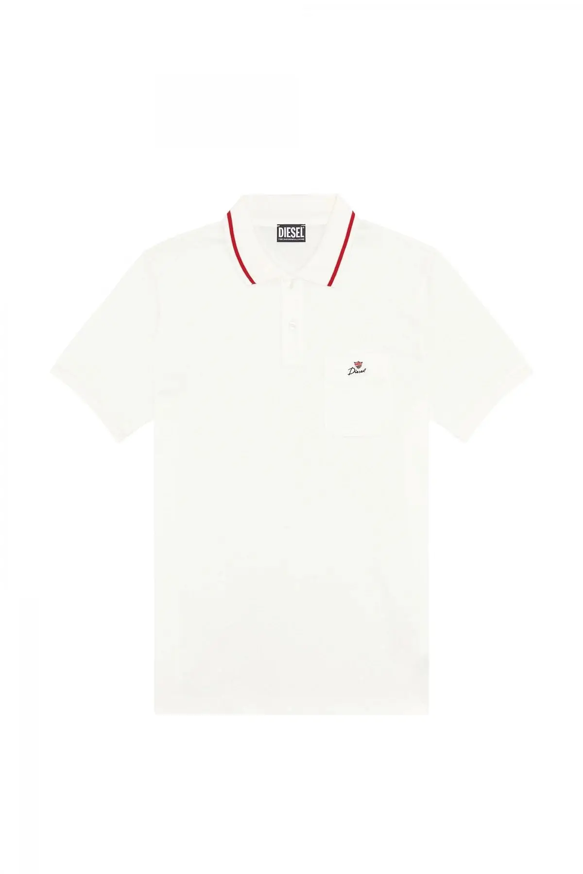 White Polo shirt with crown emblem