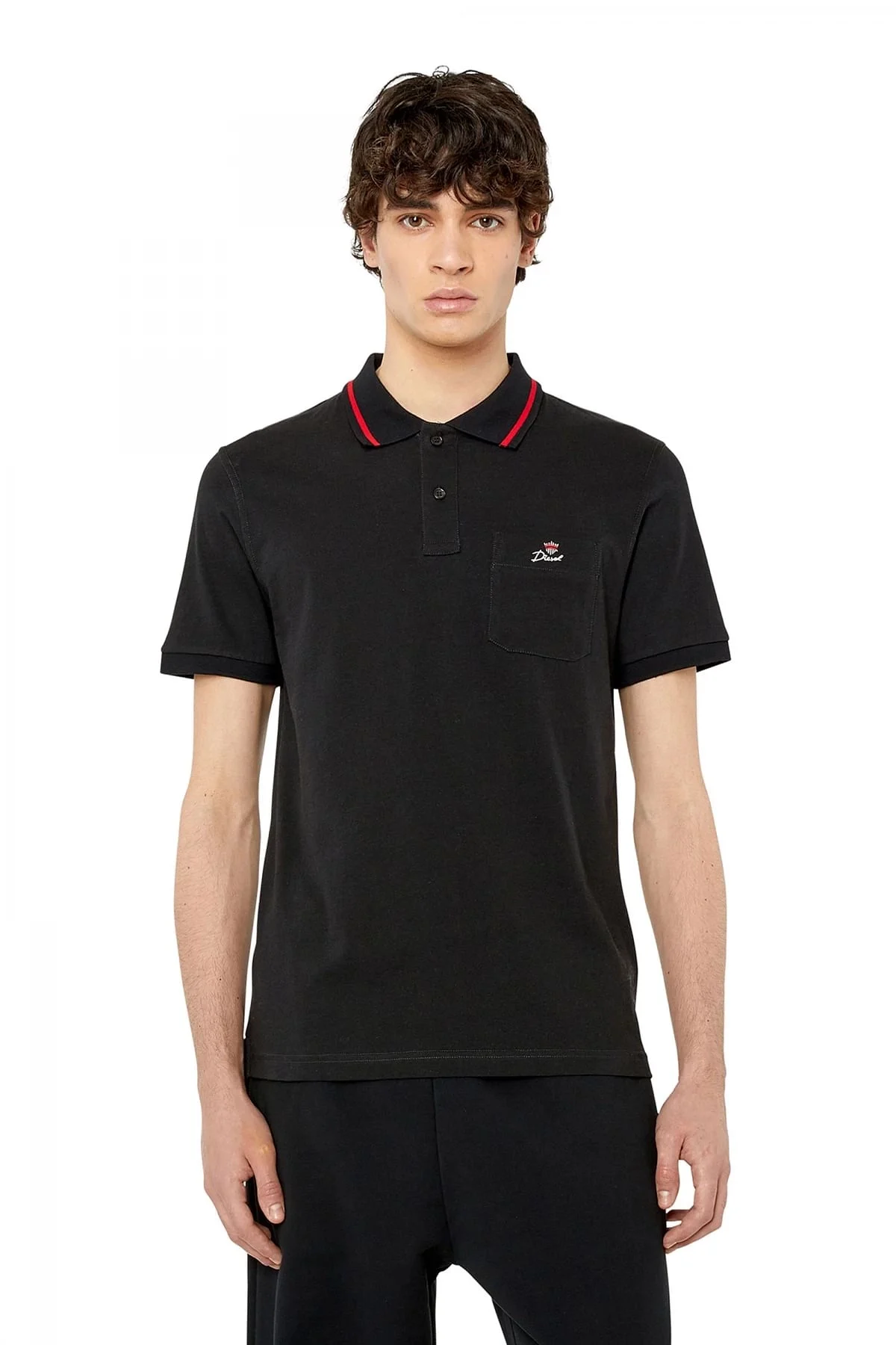 Black Polo shirt with crown emblem
