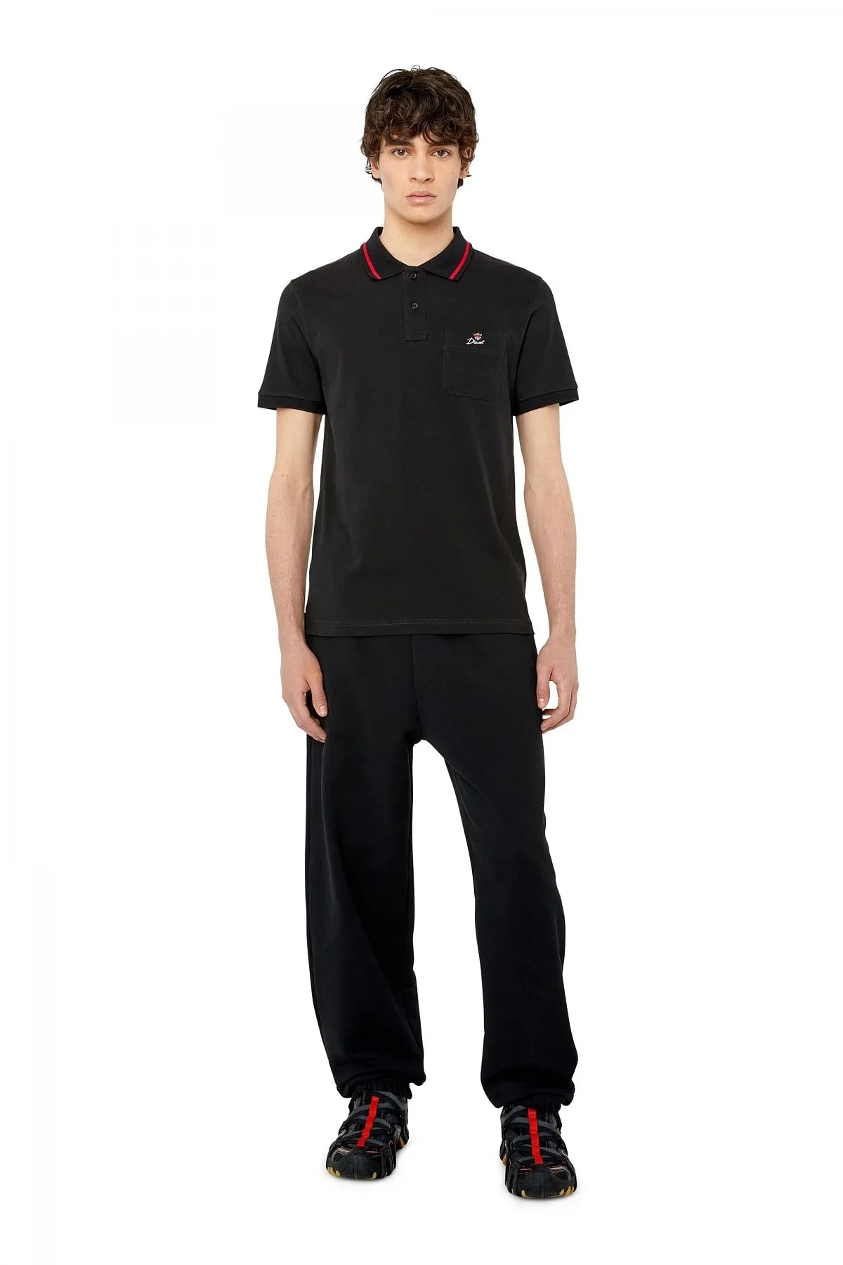 Black Polo shirt with crown emblem