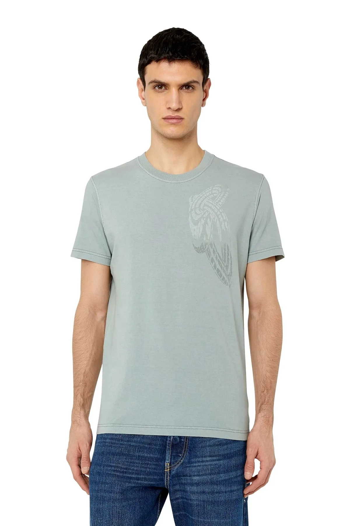 Grey T-shirt with heat-reactive print