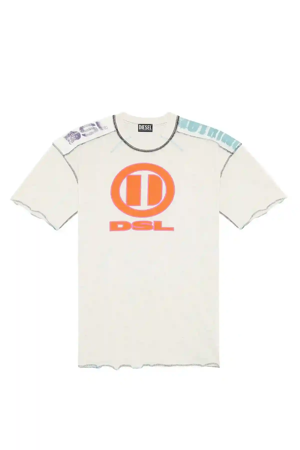 Grey T-shirt with contrast stitching