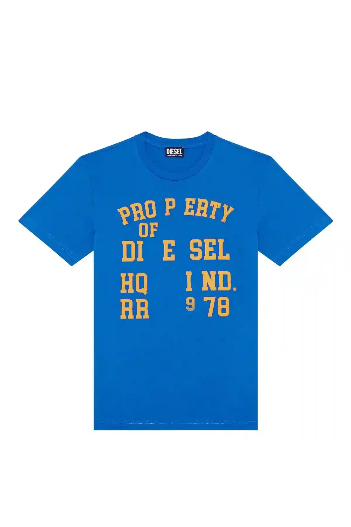 Blue T-shirt with Property of Diesel print