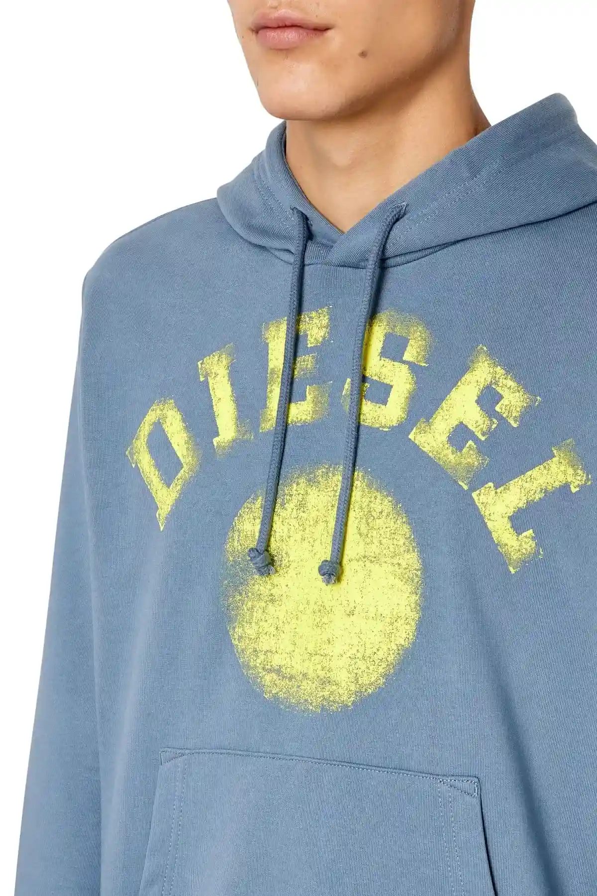 Blue Hoodie with Diesel circle print