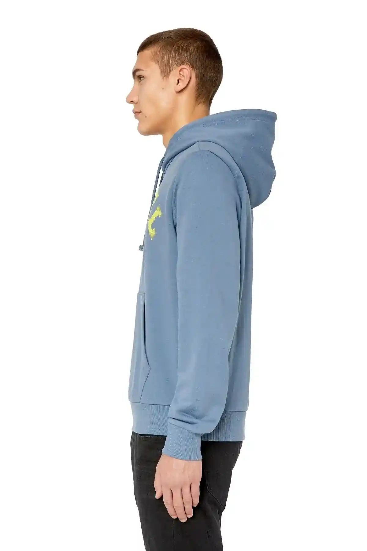 Blue Hoodie with Diesel circle print