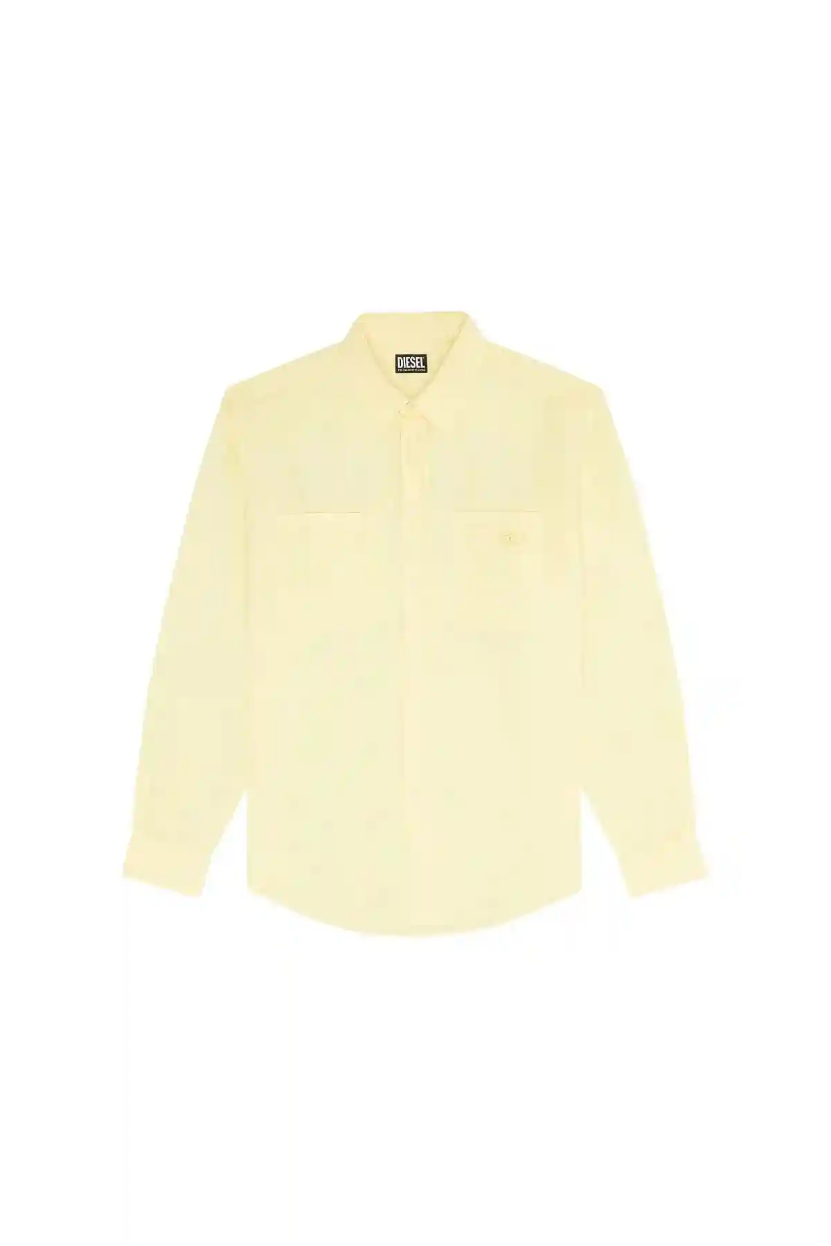 Yellow Long-sleeve cotton and hemp shirt