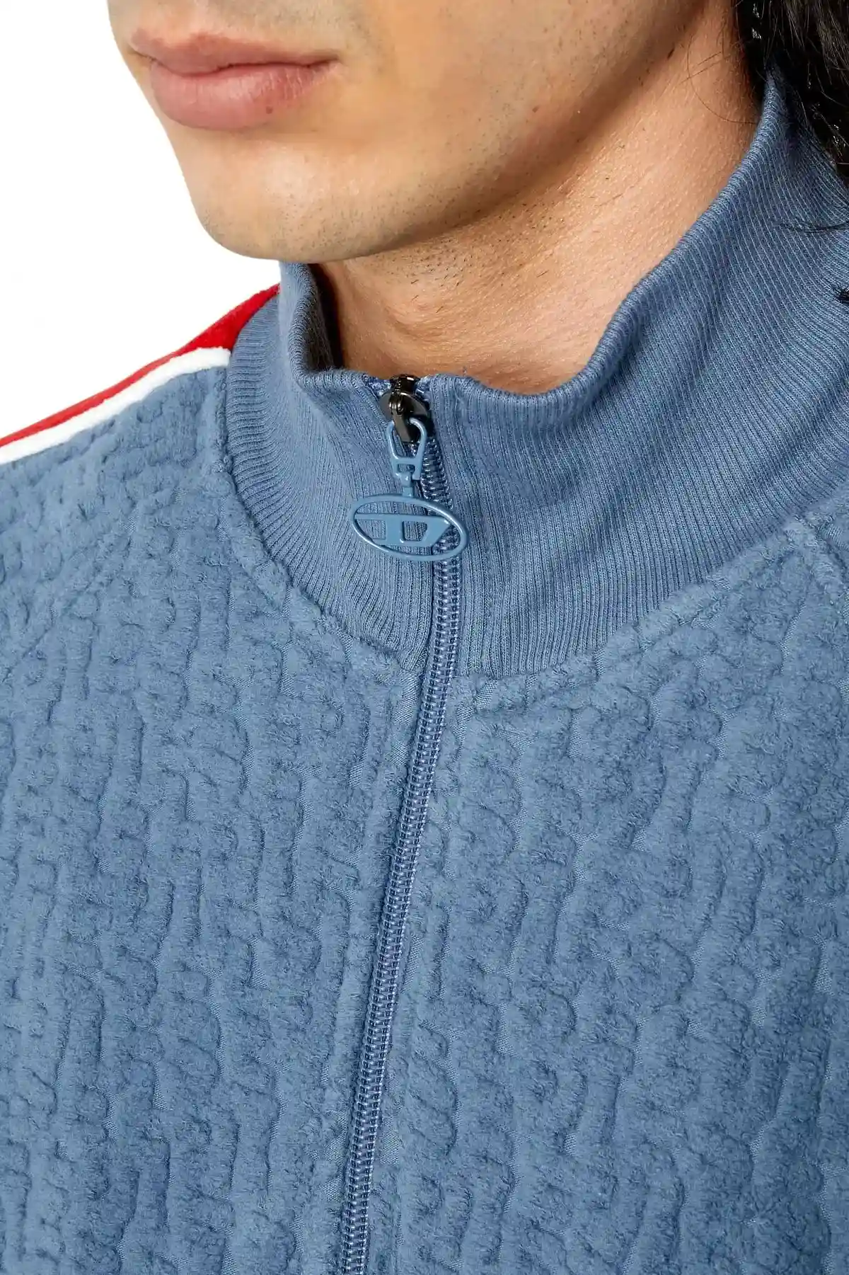 Blue Track jacket with monogram motif