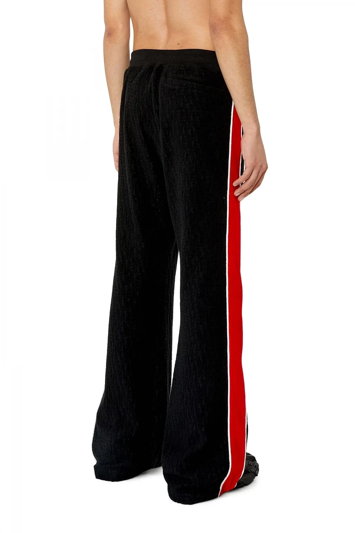 Black Track pants with monogram motif