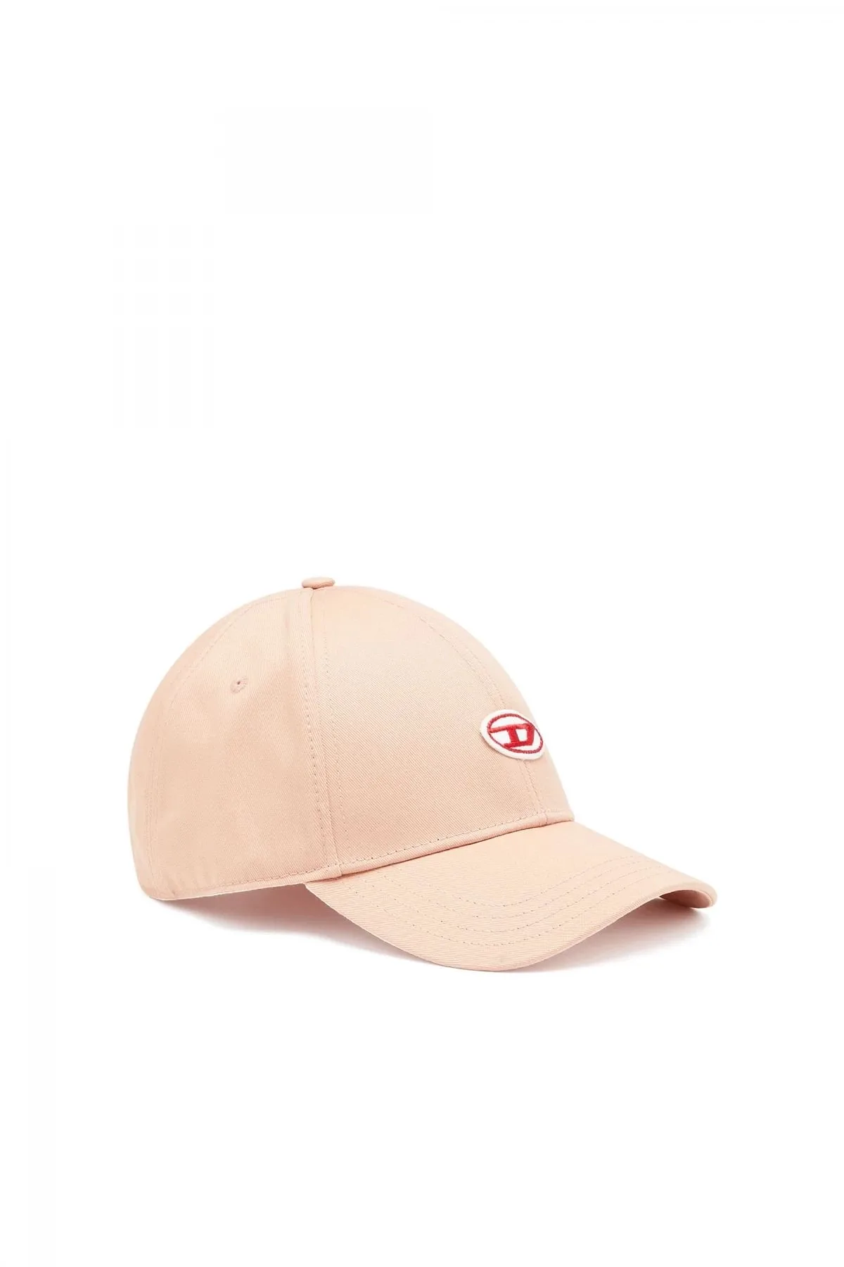 Pink Baseball cap with embroidered D patch