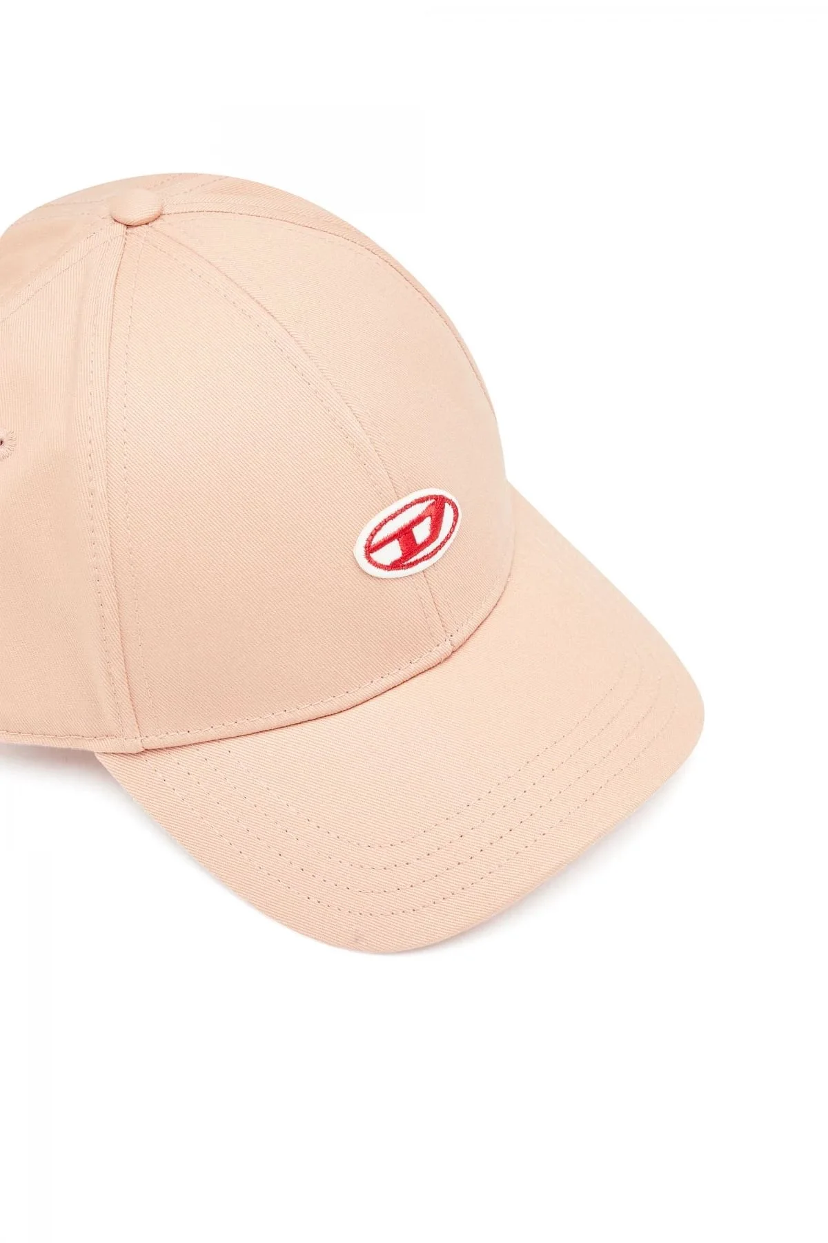 Pink Baseball cap with embroidered D patch