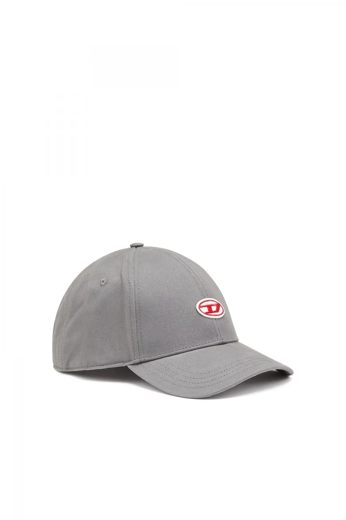 Grey Baseball cap with embroidered D patch