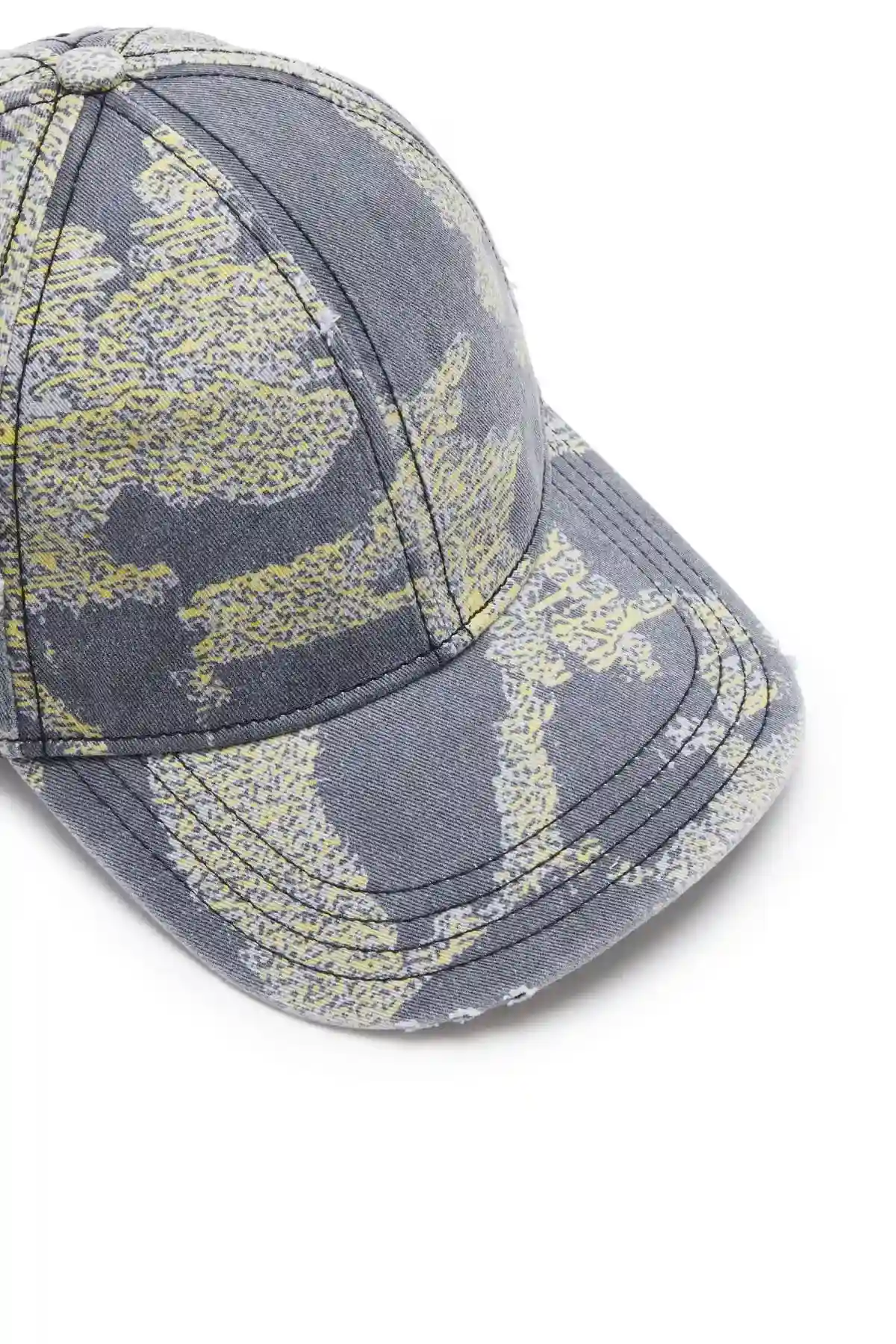 Green and Grey Baseball cap with pixelated camo print