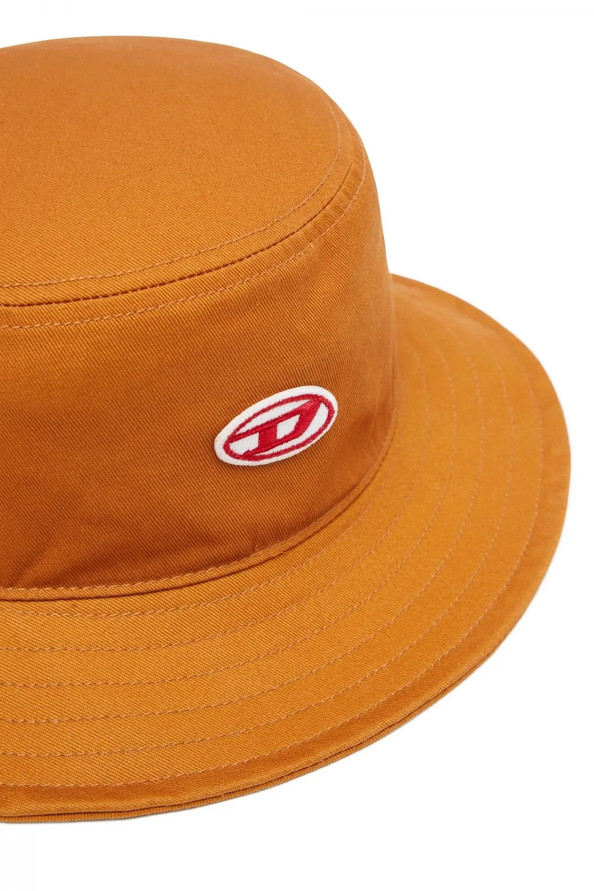 Orange Bucket hat with logo patch