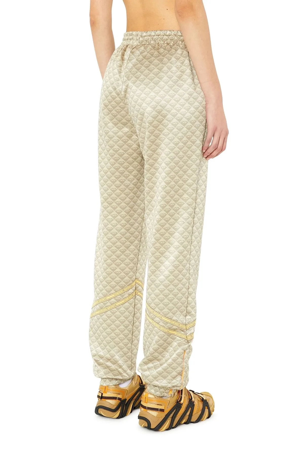 Beige Monogram track pants