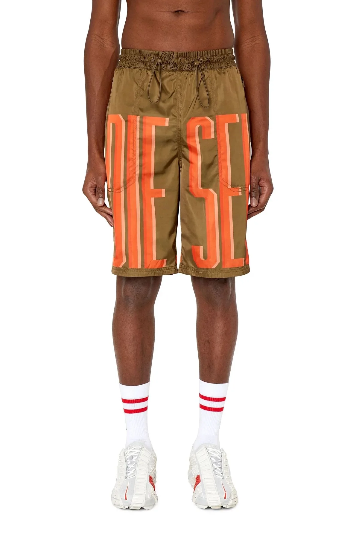 Green Shorts with maxi lettering