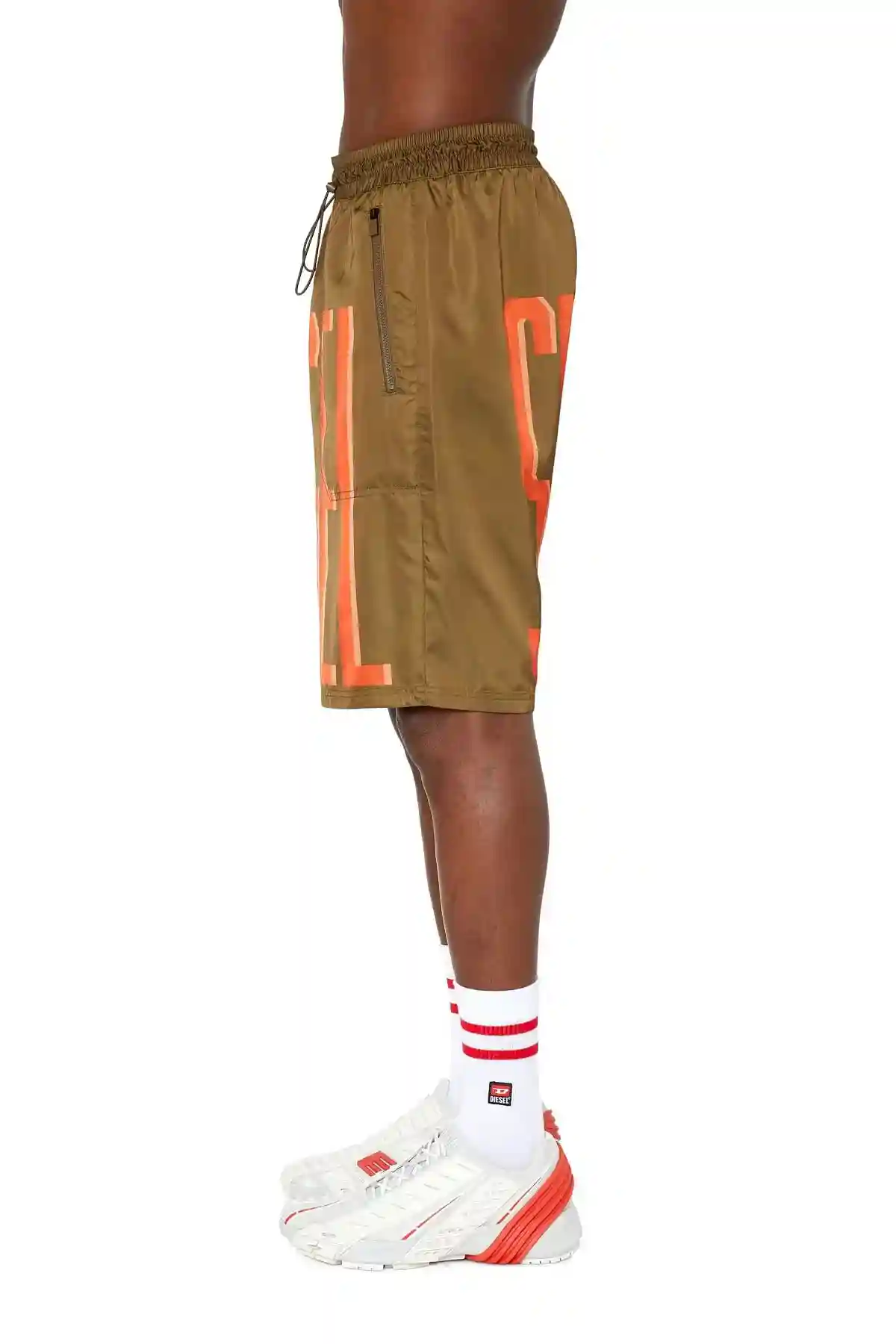 Green Shorts with maxi lettering