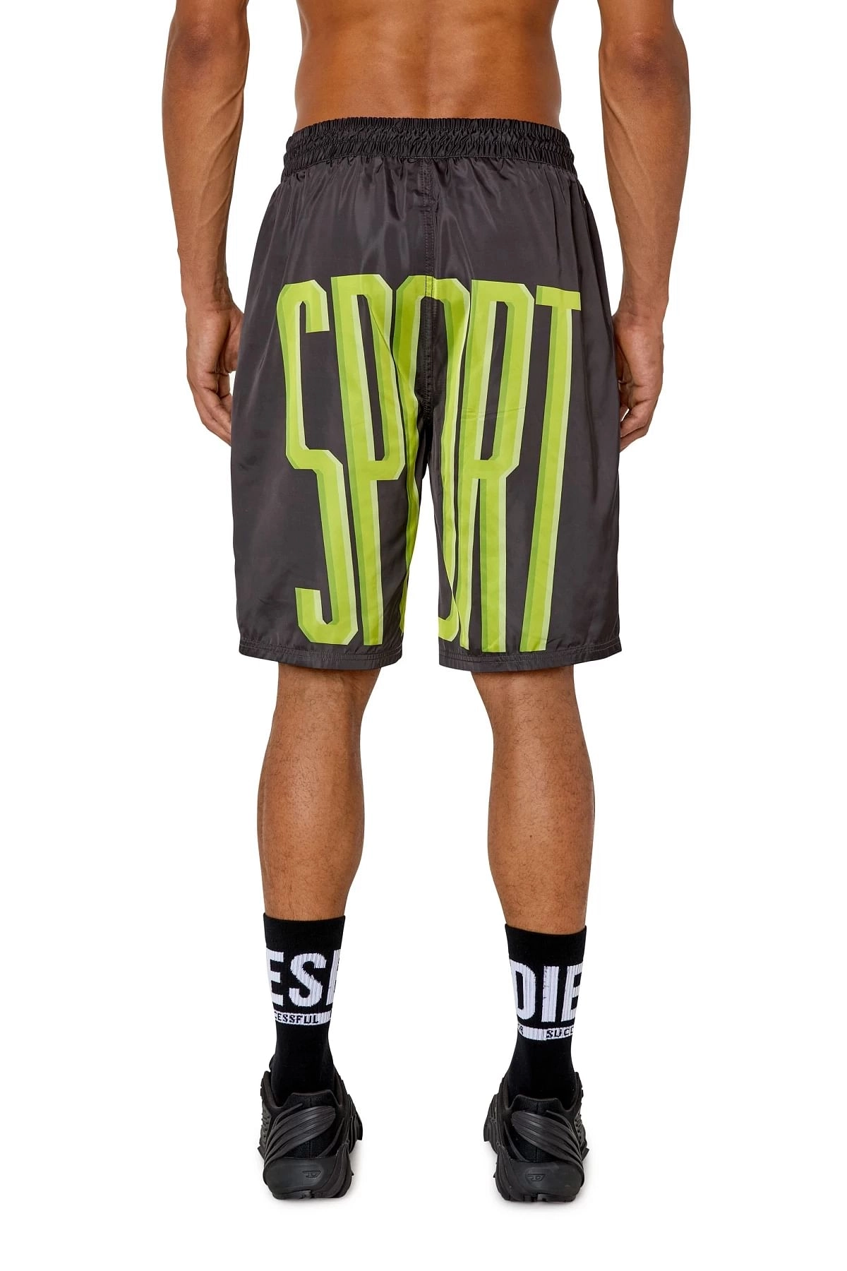 Black Shorts with maxi lettering