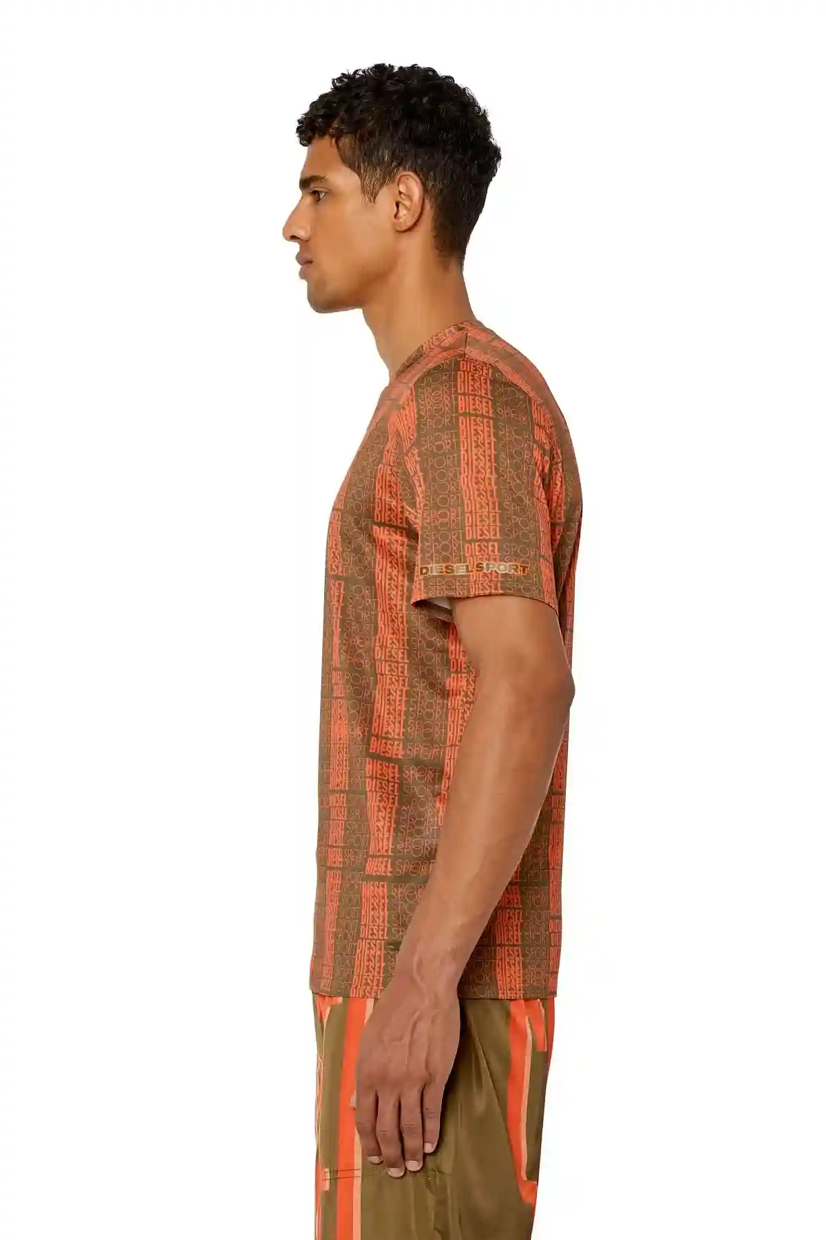 Orange Sport T-shirt with all-over logo
