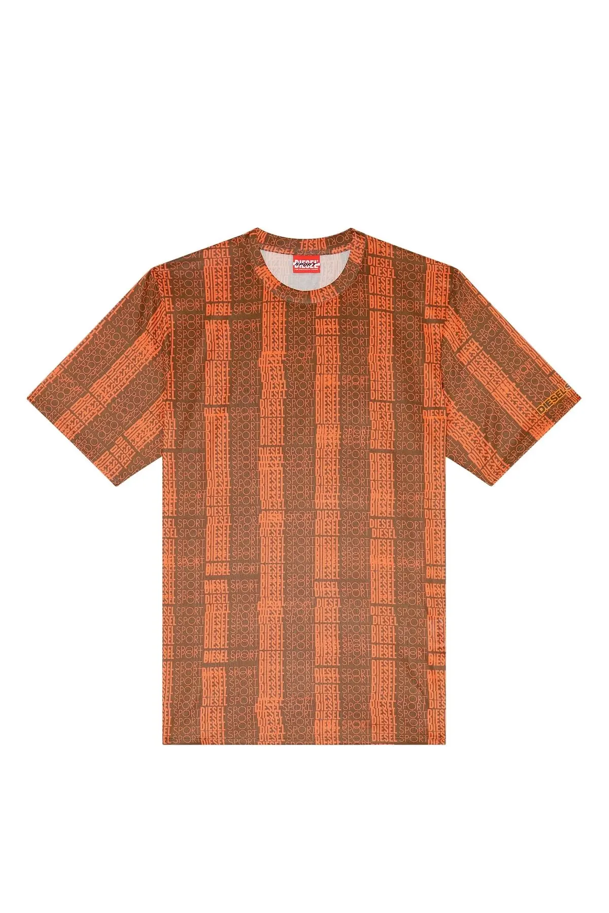 Orange Sport T-shirt with all-over logo
