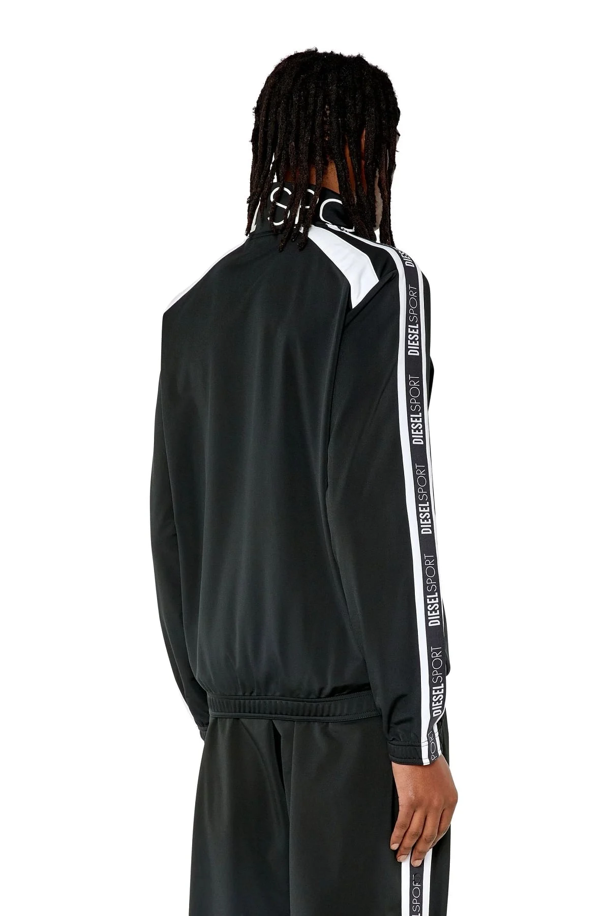 Black Track jacket with logo tape