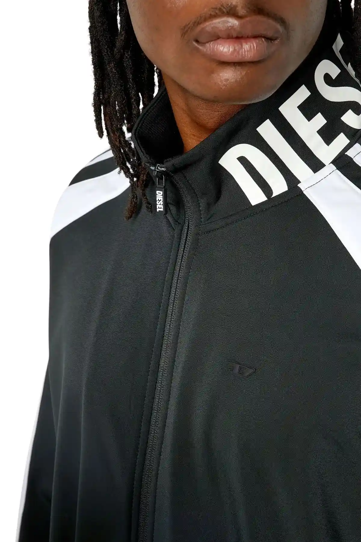 Black Track jacket with logo tape