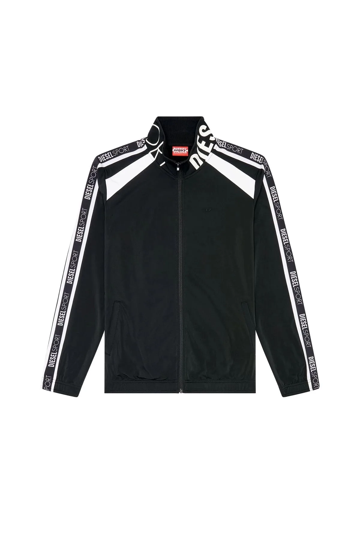 Black Track jacket with logo tape